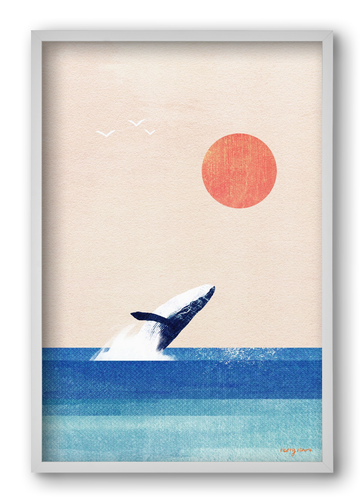 The whale, 40x60 cm (40x60 cm), Fehér keret