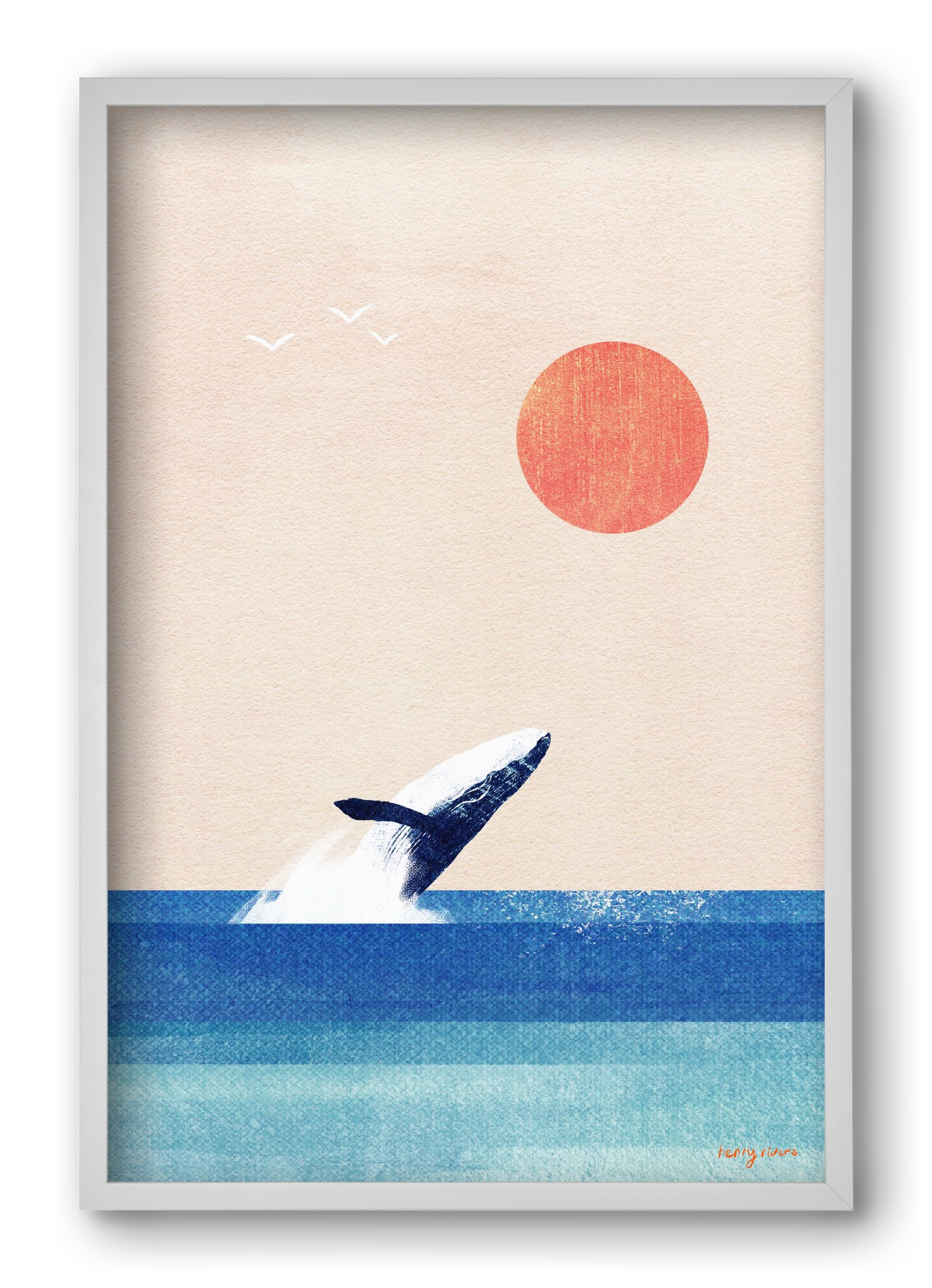 The whale, 40x60 cm (40x60 cm), Fehér keret