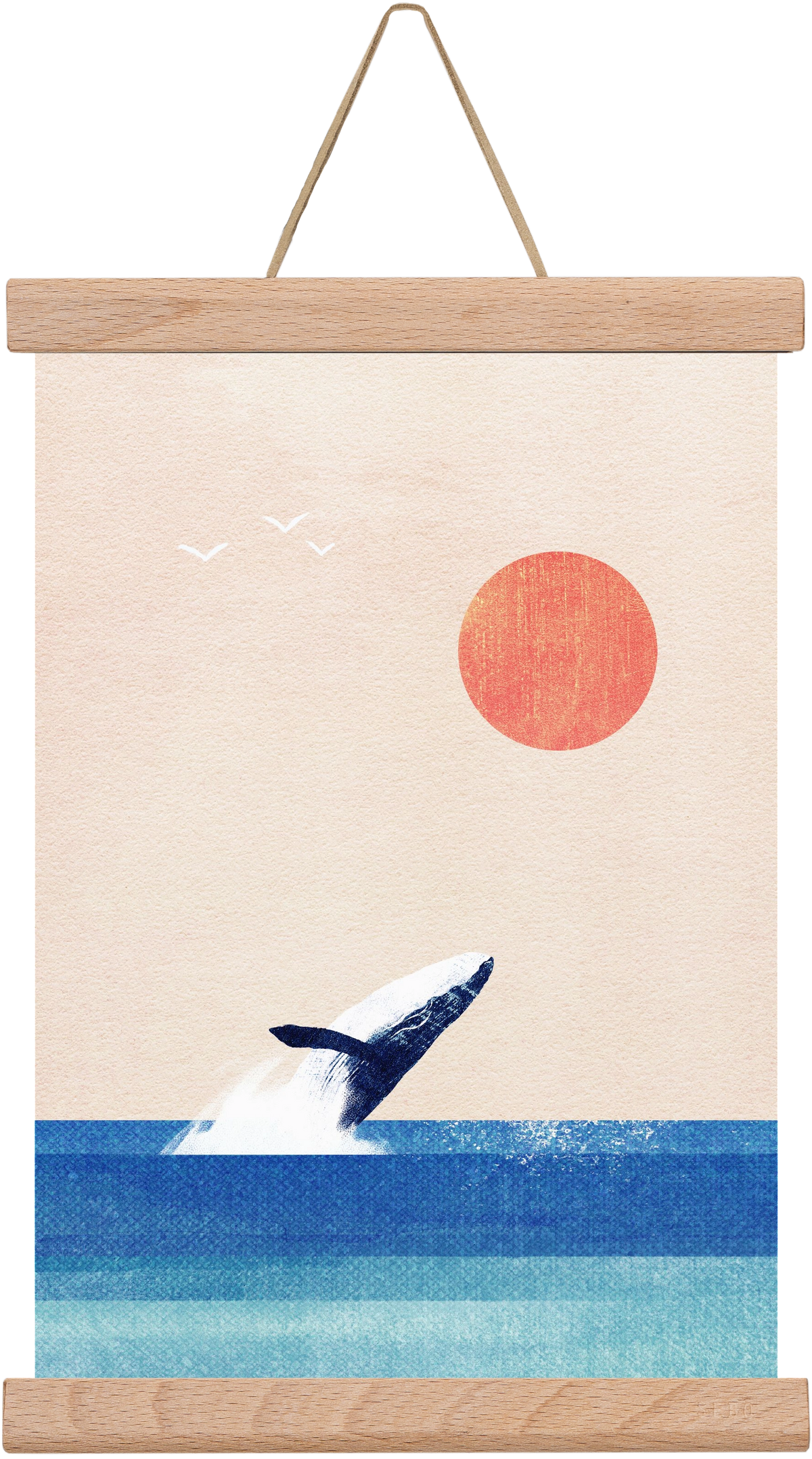 The whale, 20x30 cm (20x30 cm), Tölgy akasztó