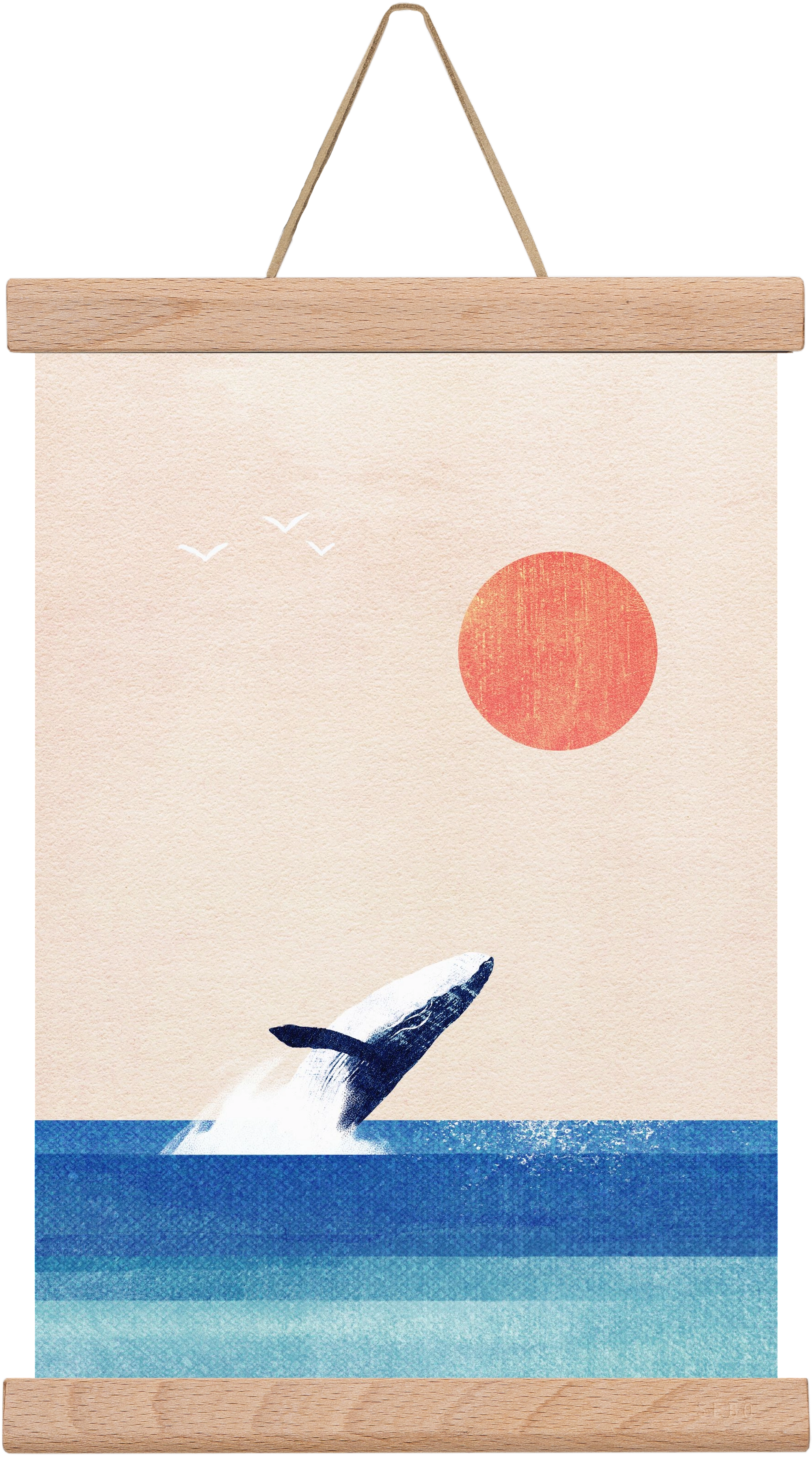 The whale, 20x30 cm (20x30 cm), Tölgy akasztó