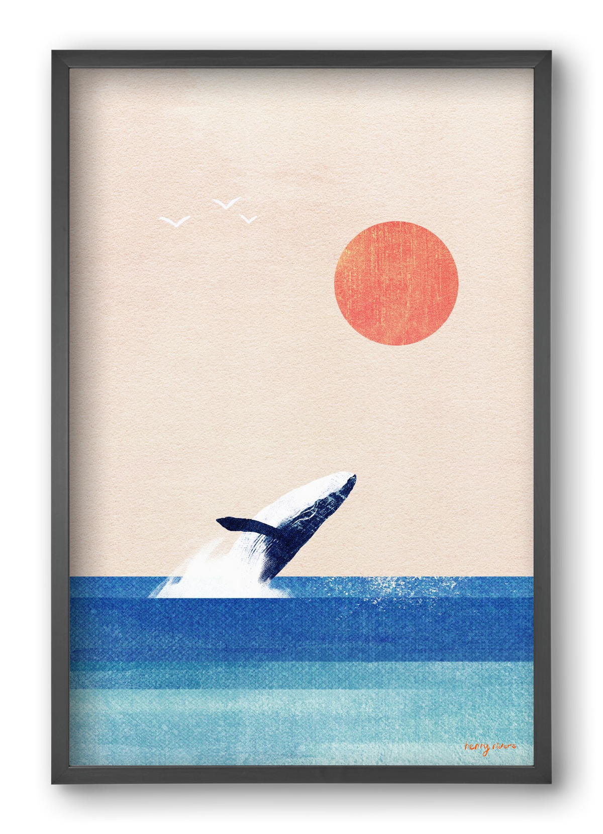 The whale, 40x60 cm (40x60 cm), Fekete keret