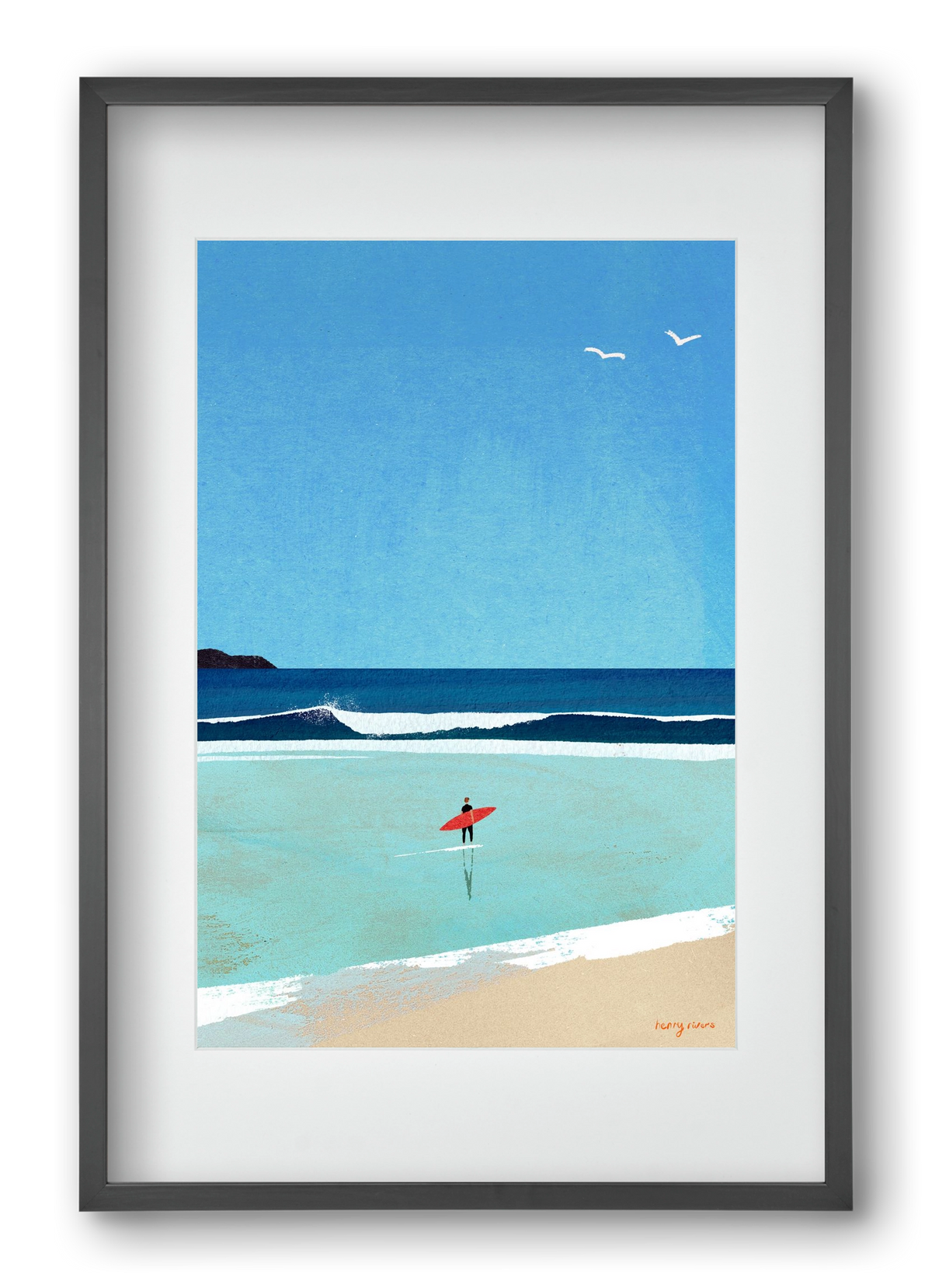 Morning surf, 40x60 cm (30x45 cm), Fekete keret, paszpartuval