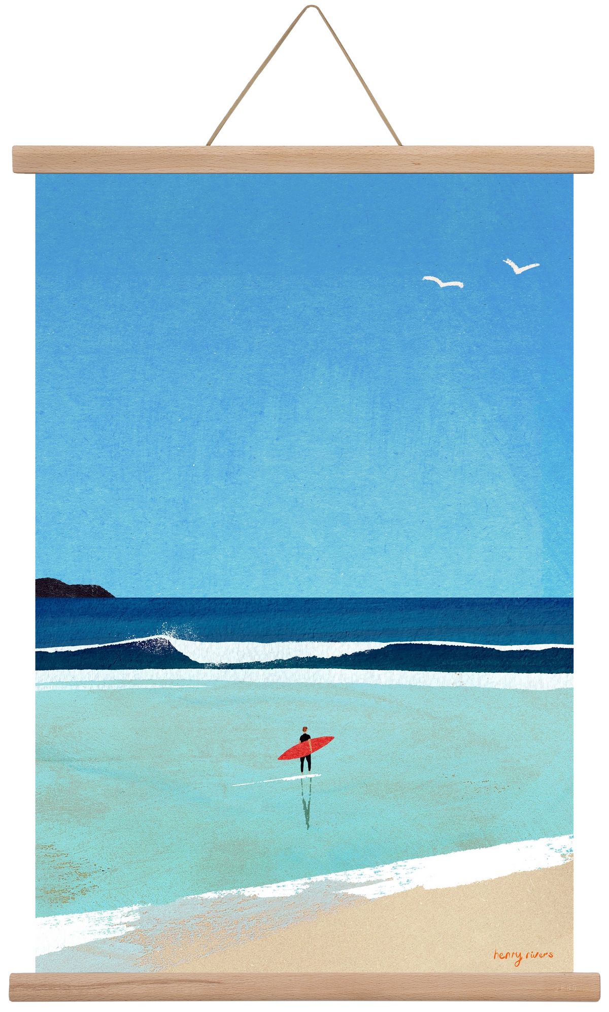 Morning surf, 40x60 cm (40x60 cm), Tölgy akasztó