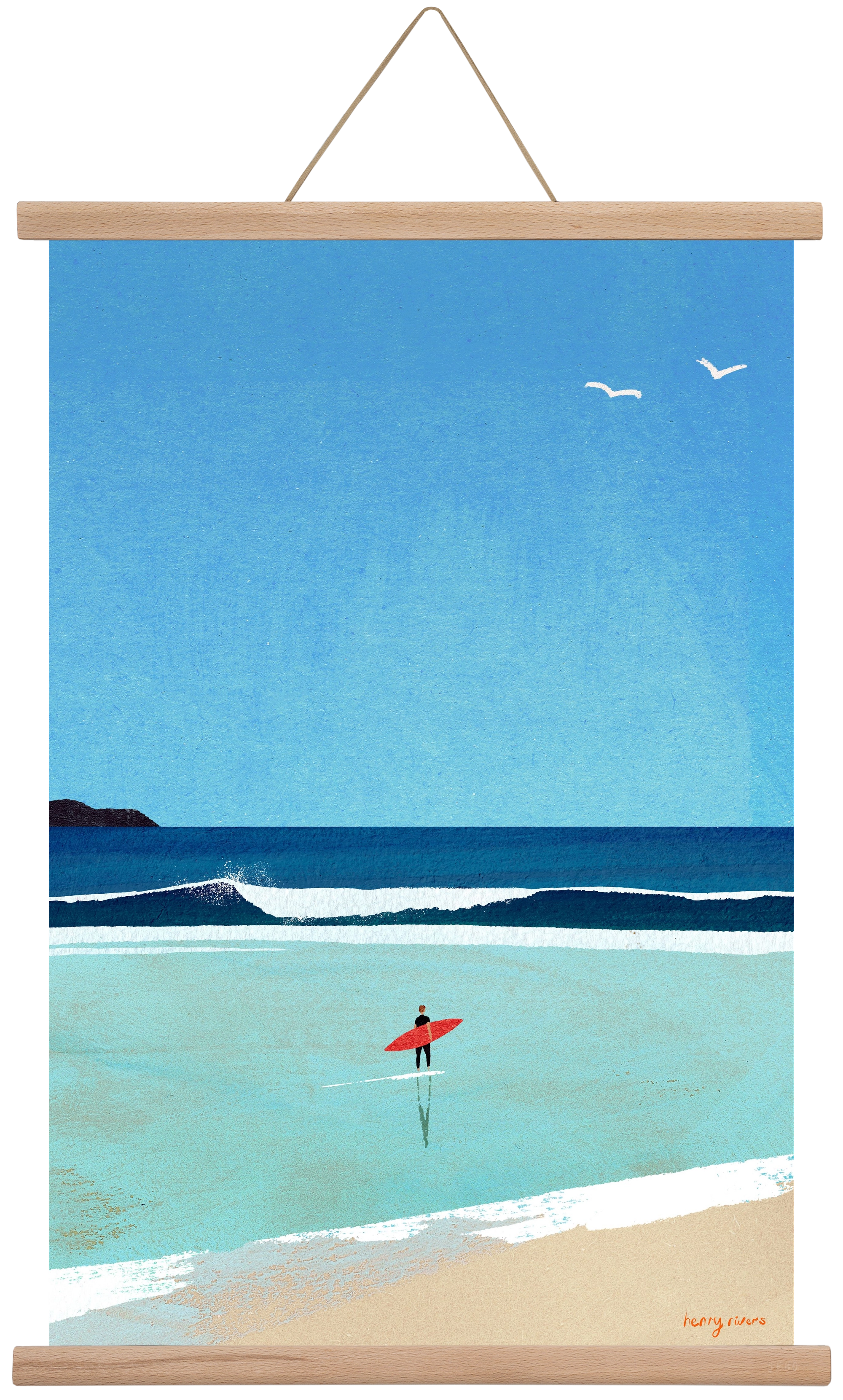 Morning surf, 40x60 cm (40x60 cm), Tölgy akasztó