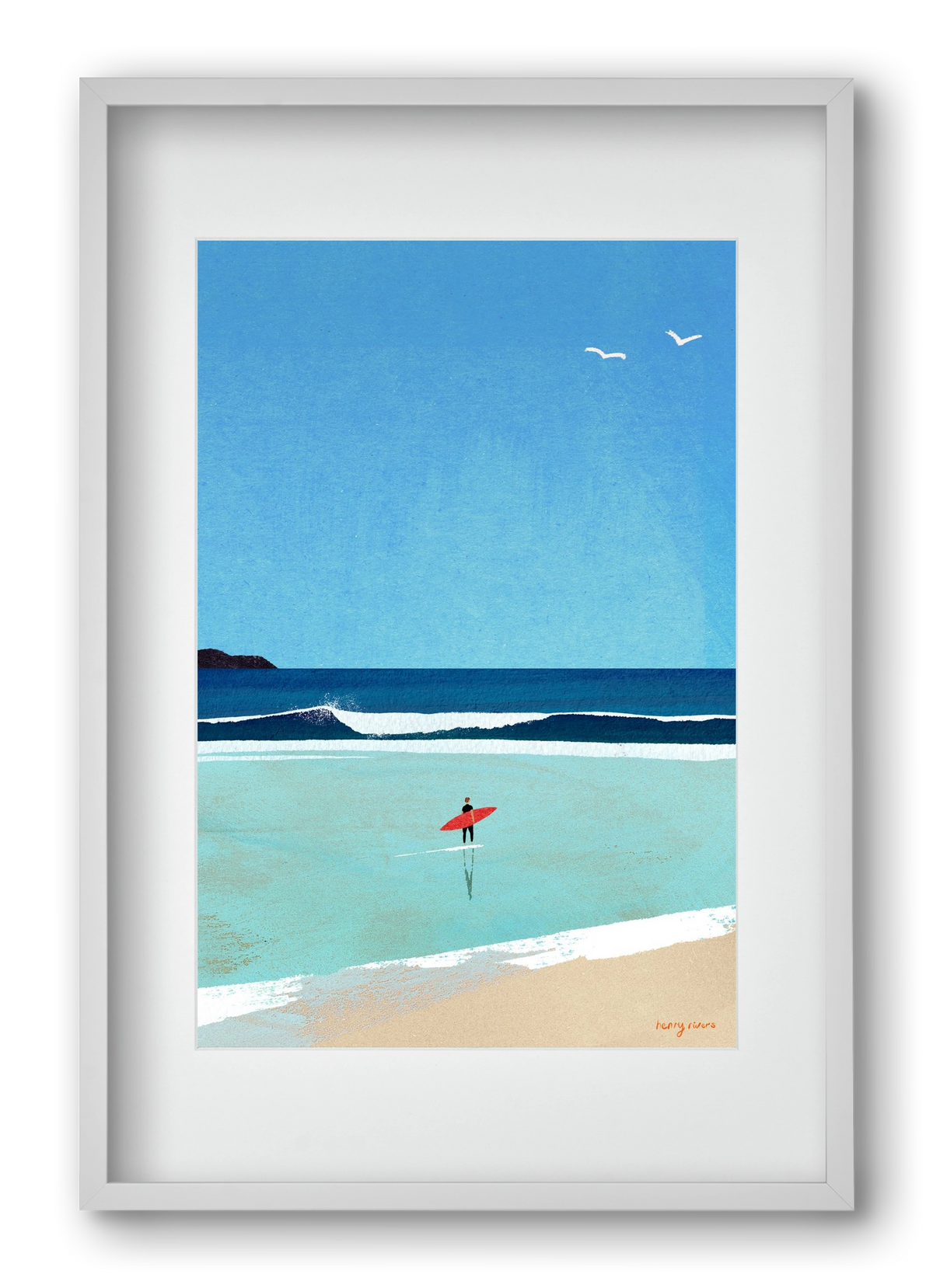 Morning surf, 40x60 cm (30x45 cm), Fehér keret, paszpartuval