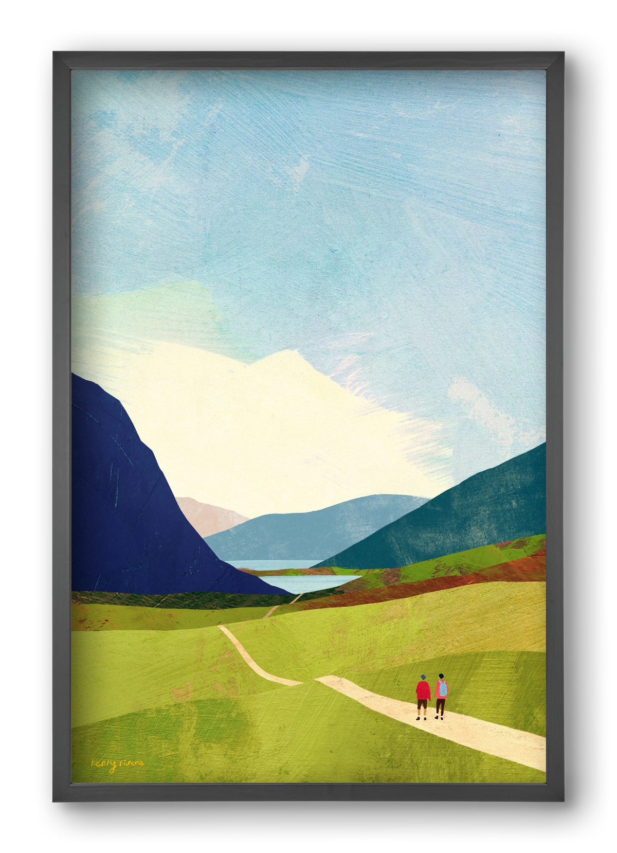 Hiking, 40x60 cm (40x60 cm), Fekete keret