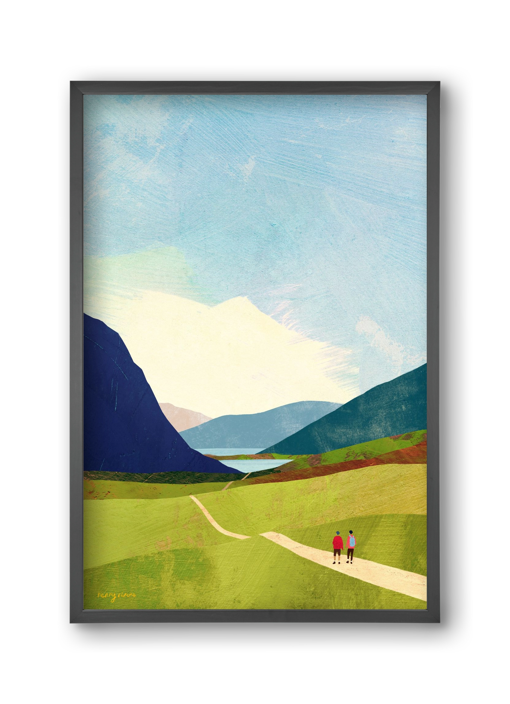 Hiking, 30x45 cm (30x45 cm), Fekete keret