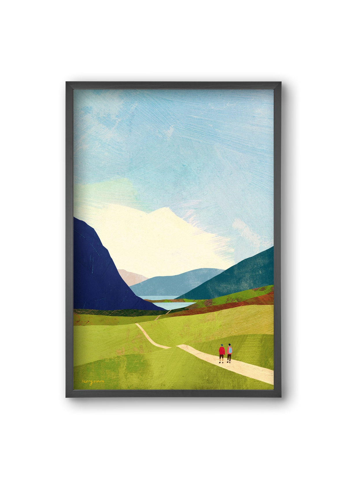 Hiking, 20x30 cm (20x30 cm), Fekete keret