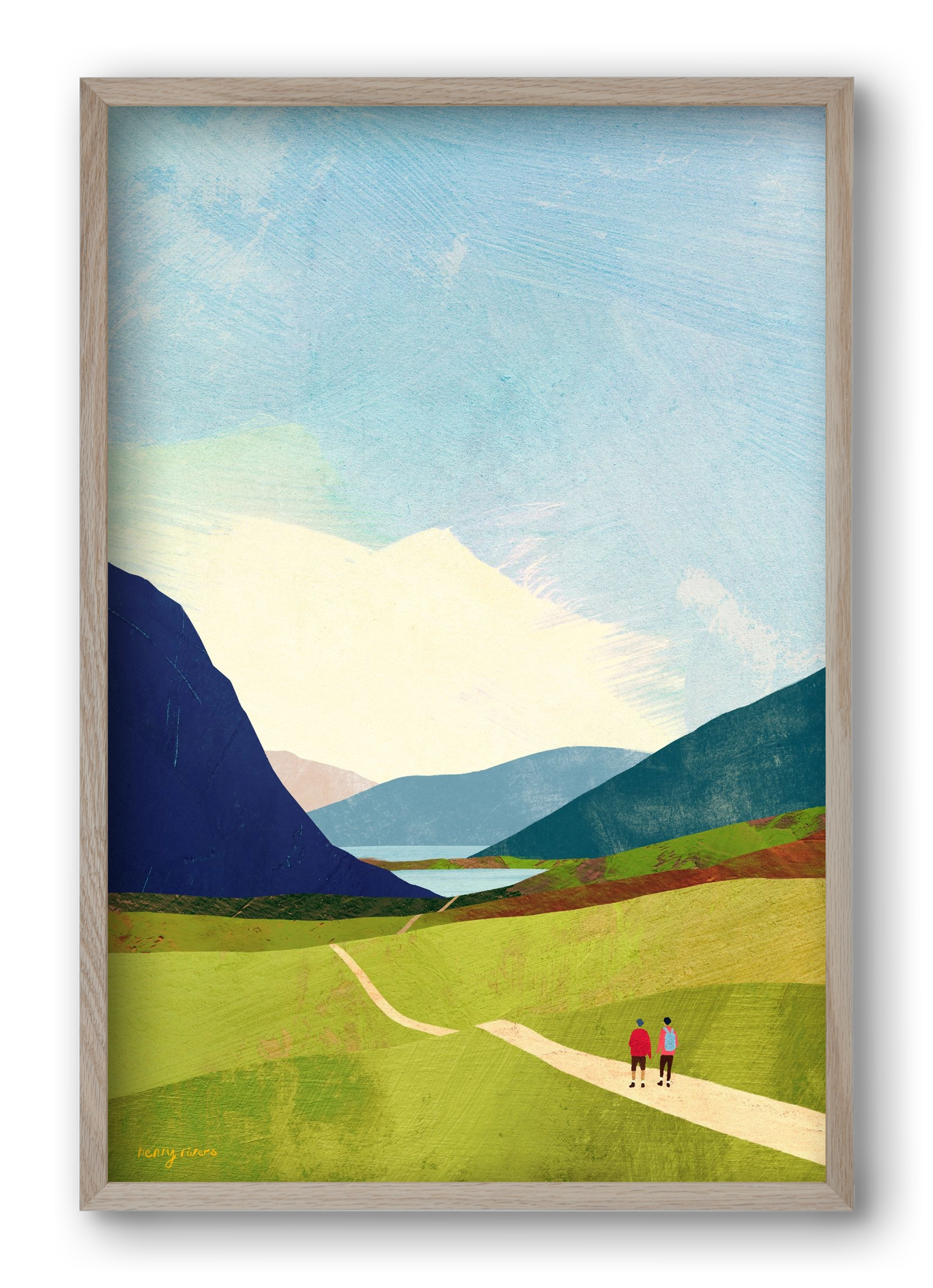 Hiking, 40x60 cm (40x60 cm), Tölgy keret