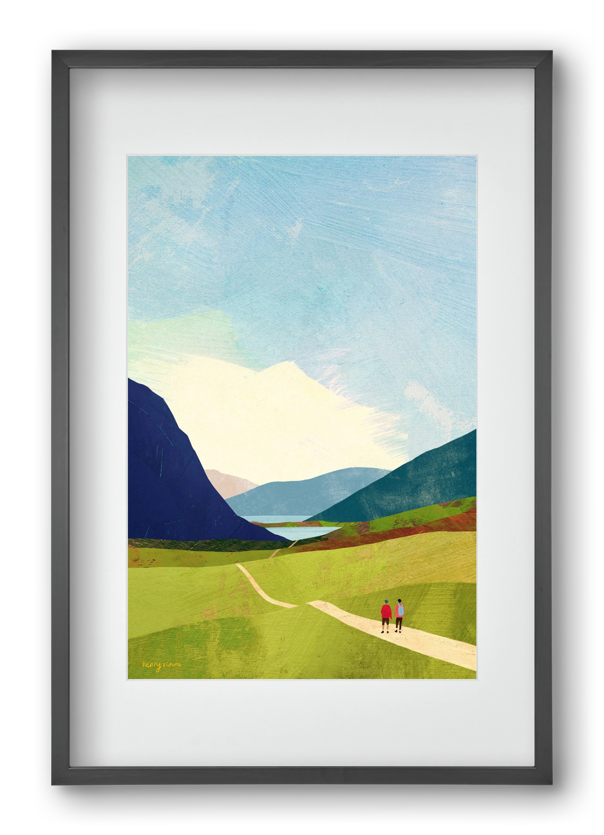 Hiking, 40x60 cm (30x45 cm), Fekete keret, paszpartuval