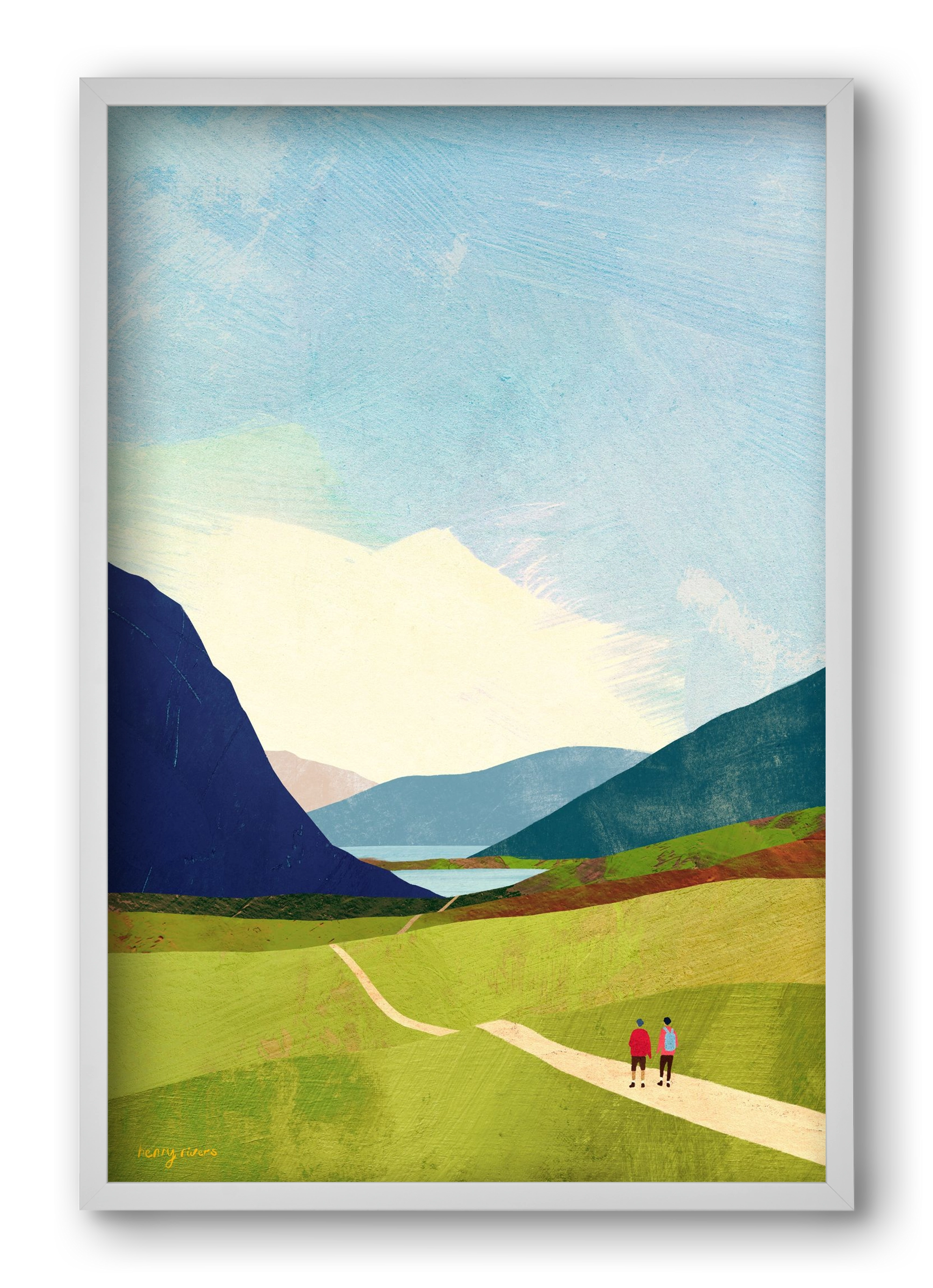 Hiking, 40x60 cm (40x60 cm), Fehér keret