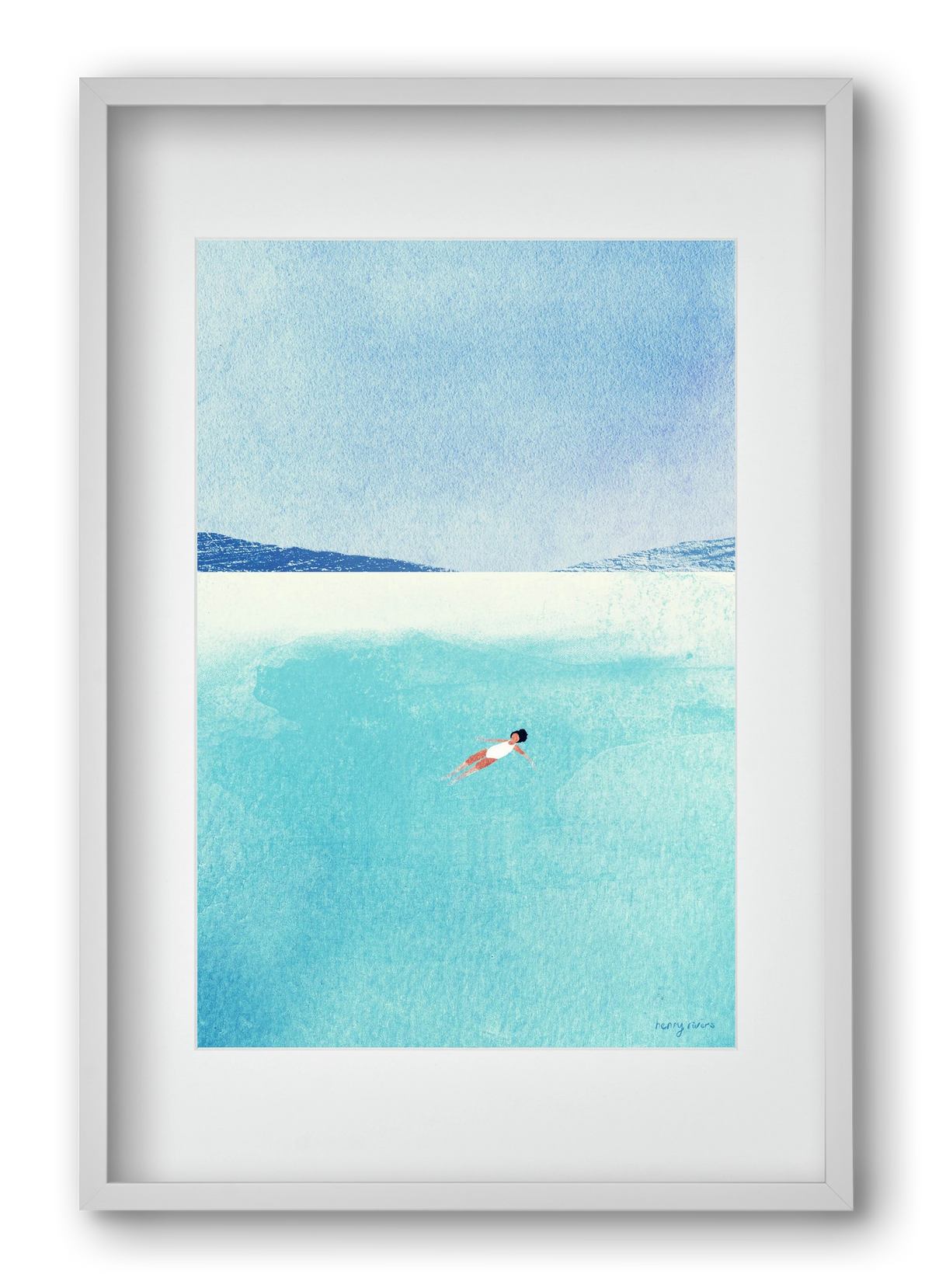 Floating, 40x60 cm (30x45 cm), Fehér keret, paszpartuval