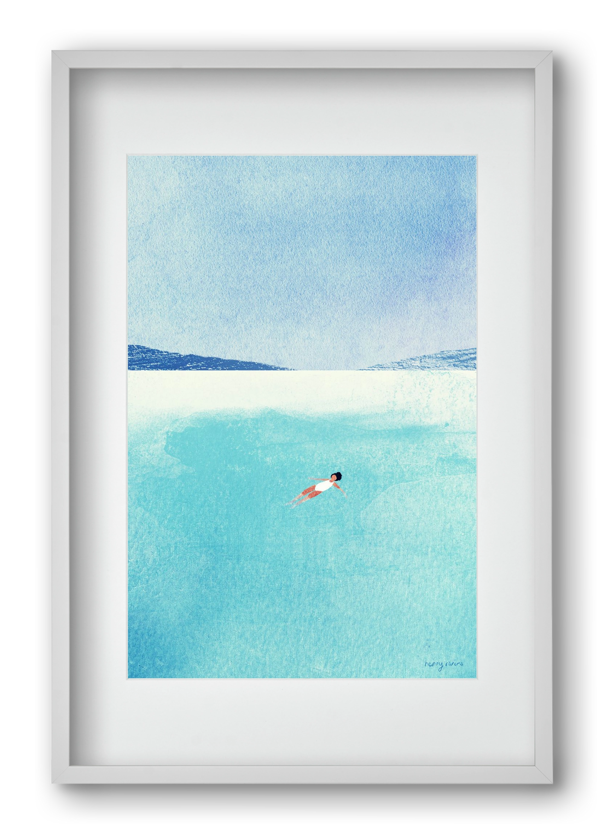 Floating, 40x60 cm (30x45 cm), Fehér keret, paszpartuval