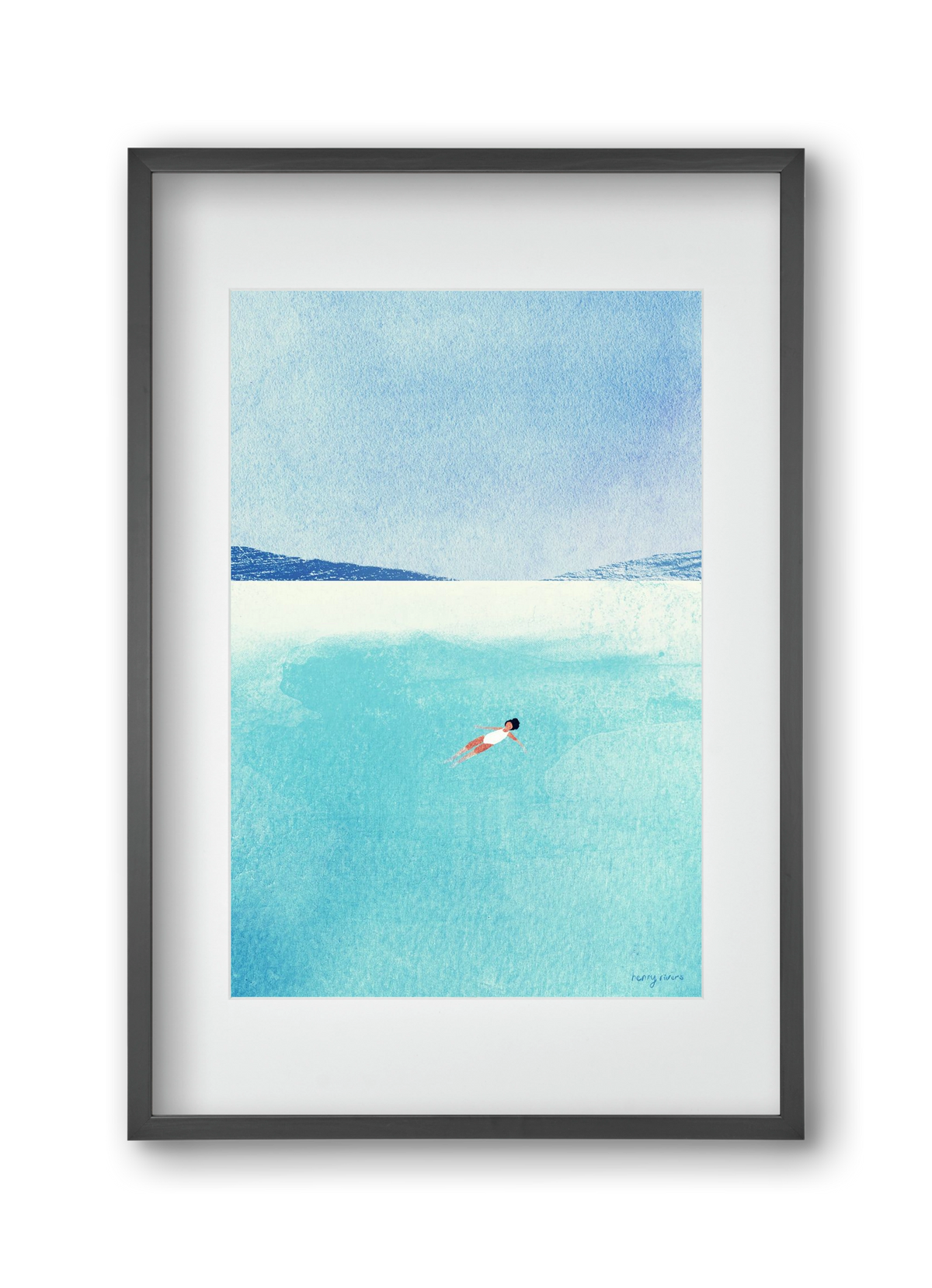 Floating, 30x45 cm (20x30 cm), Fekete keret, paszpartuval