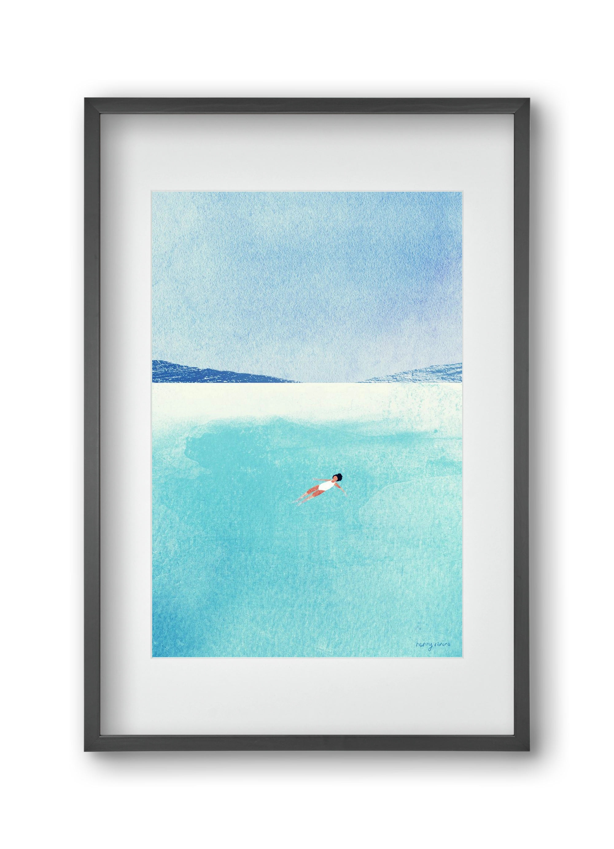 Floating, 30x45 cm (20x30 cm), Fekete keret, paszpartuval