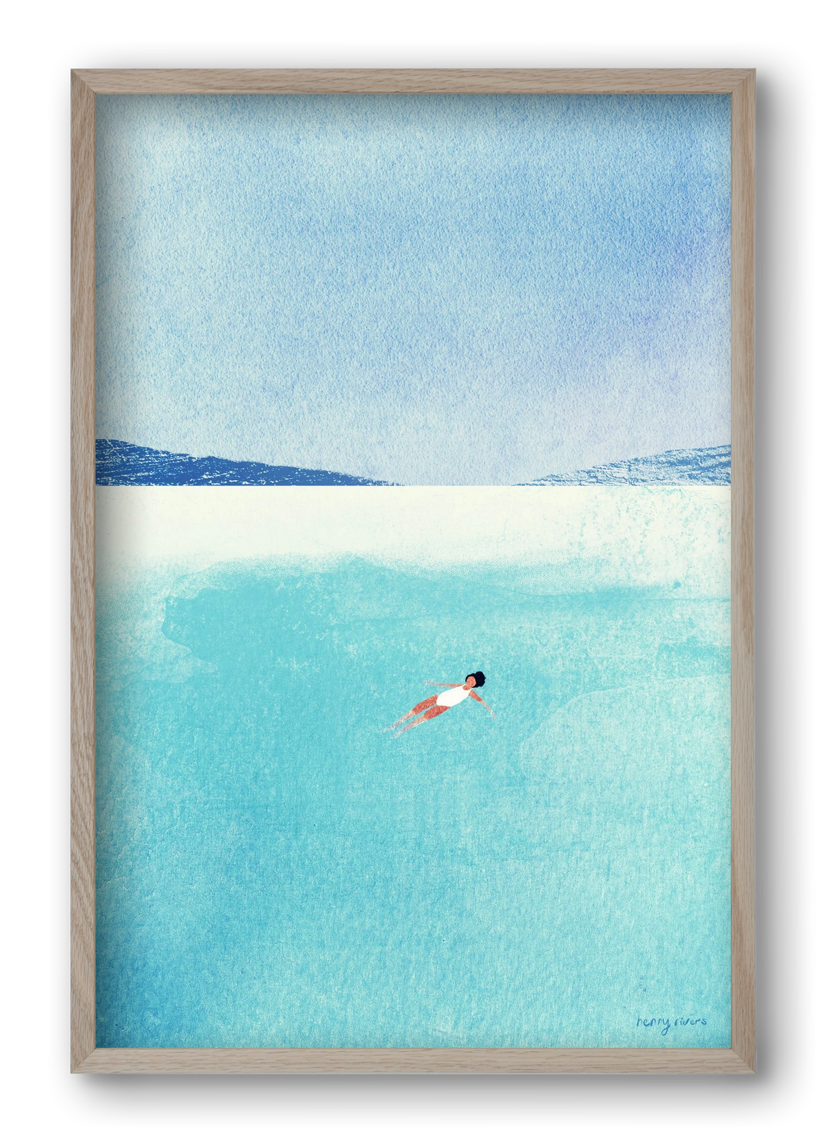 Floating, 40x60 cm (40x60 cm), Tölgy keret