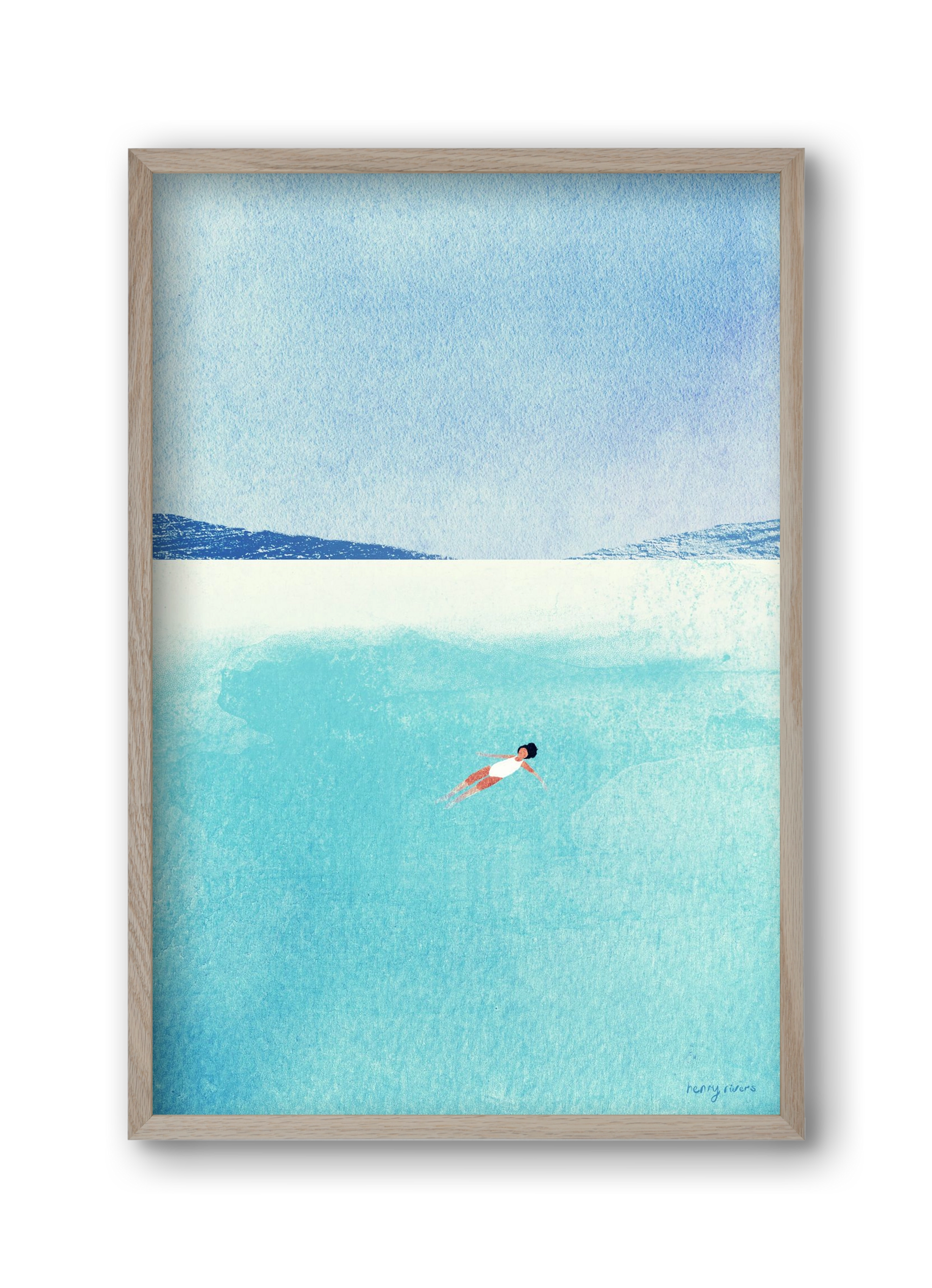 Floating, 30x45 cm (30x45 cm), Tölgy keret