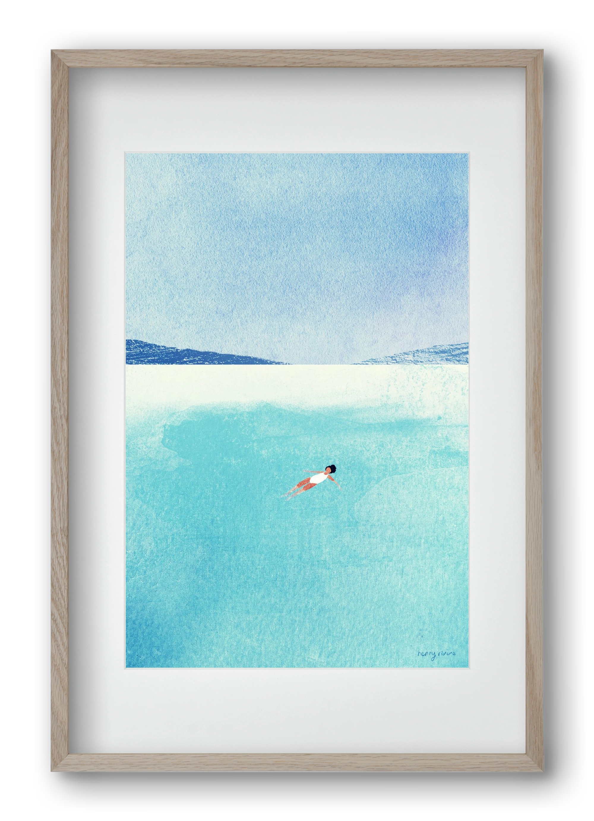 Floating, 40x60 cm (30x45 cm), Tölgy keret, paszpartuval