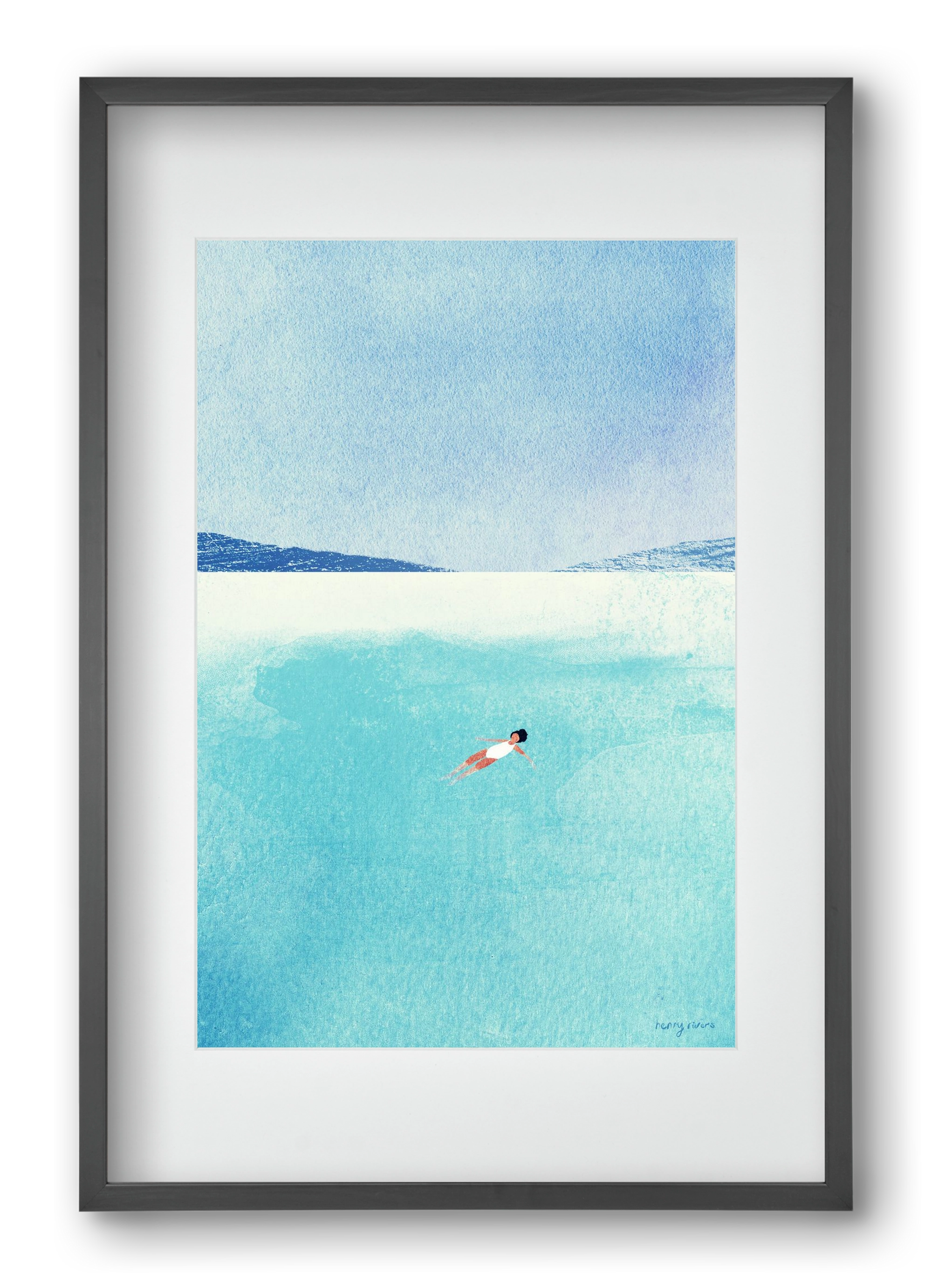 Floating, 40x60 cm (30x45 cm), Fekete keret, paszpartuval