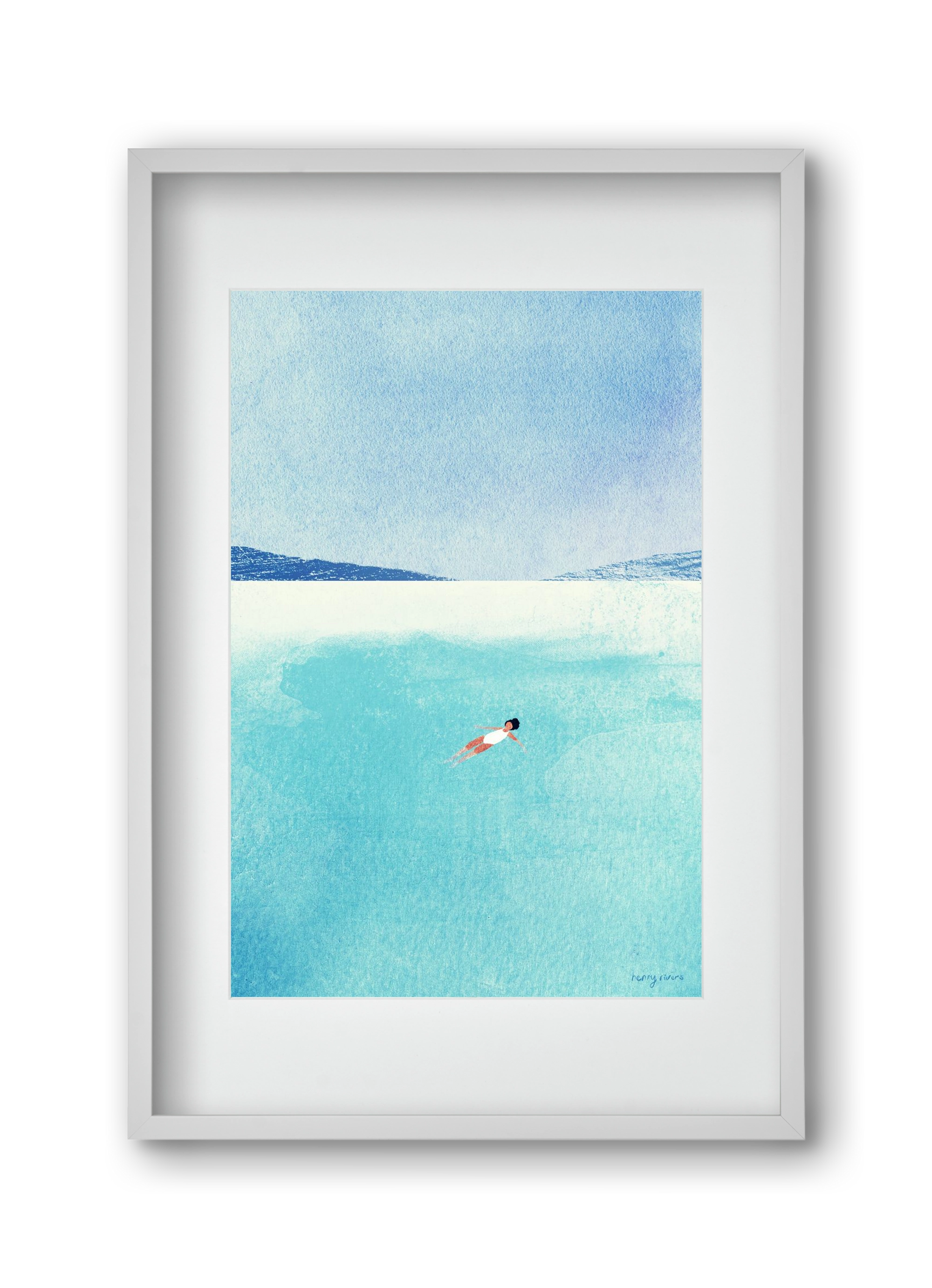 Floating, 30x45 cm (20x30 cm), Fehér keret, paszpartuval