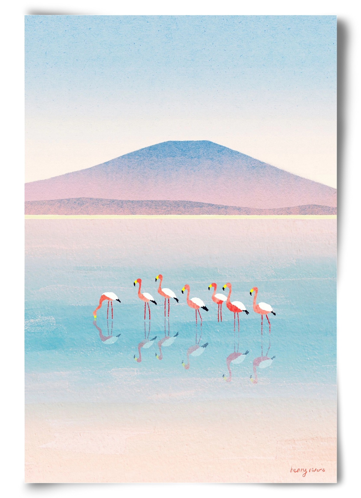 Flamingos, 60x90 cm, Keret nélkül