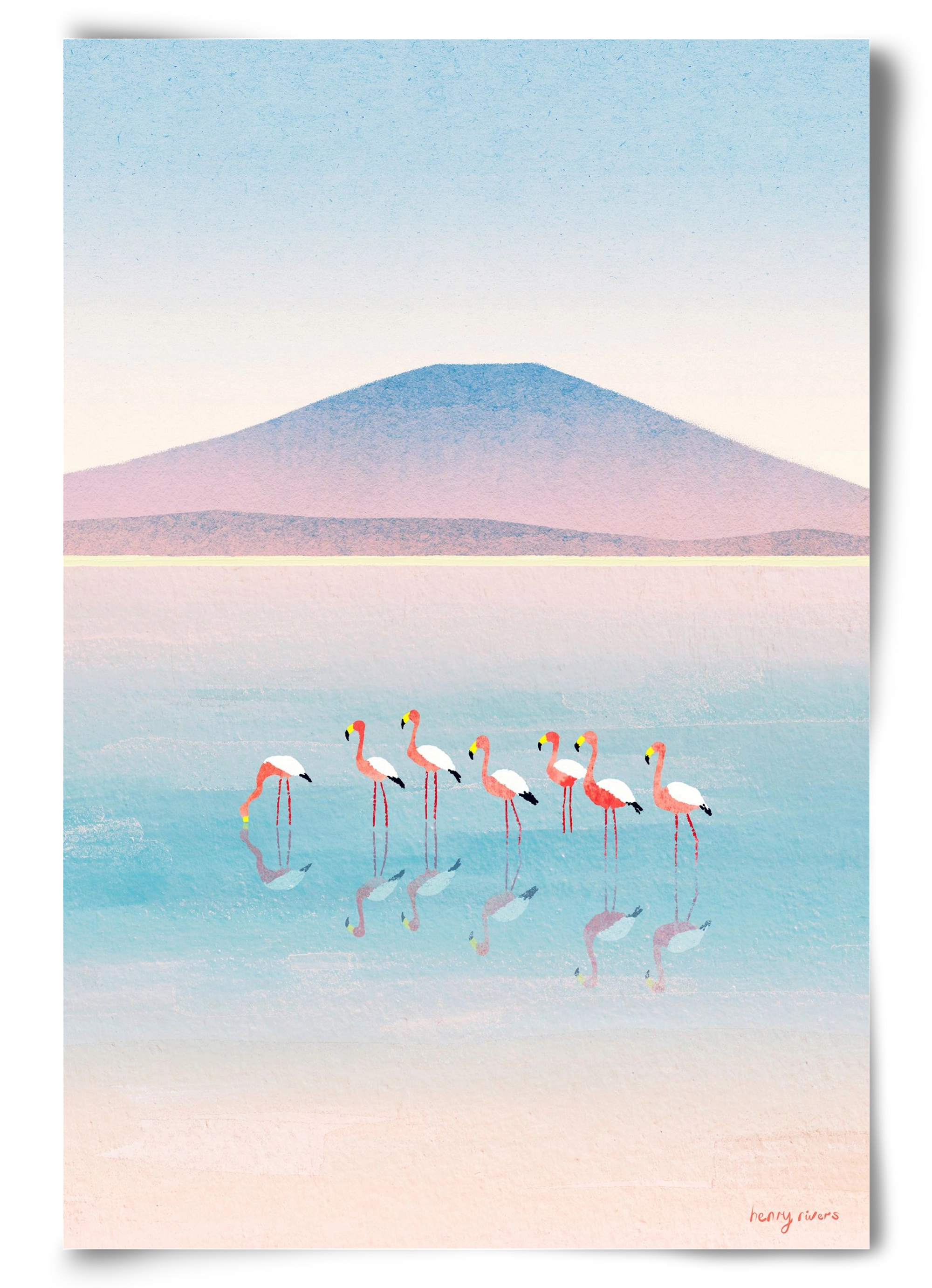 Flamingos, 60x90 cm, Keret nélkül