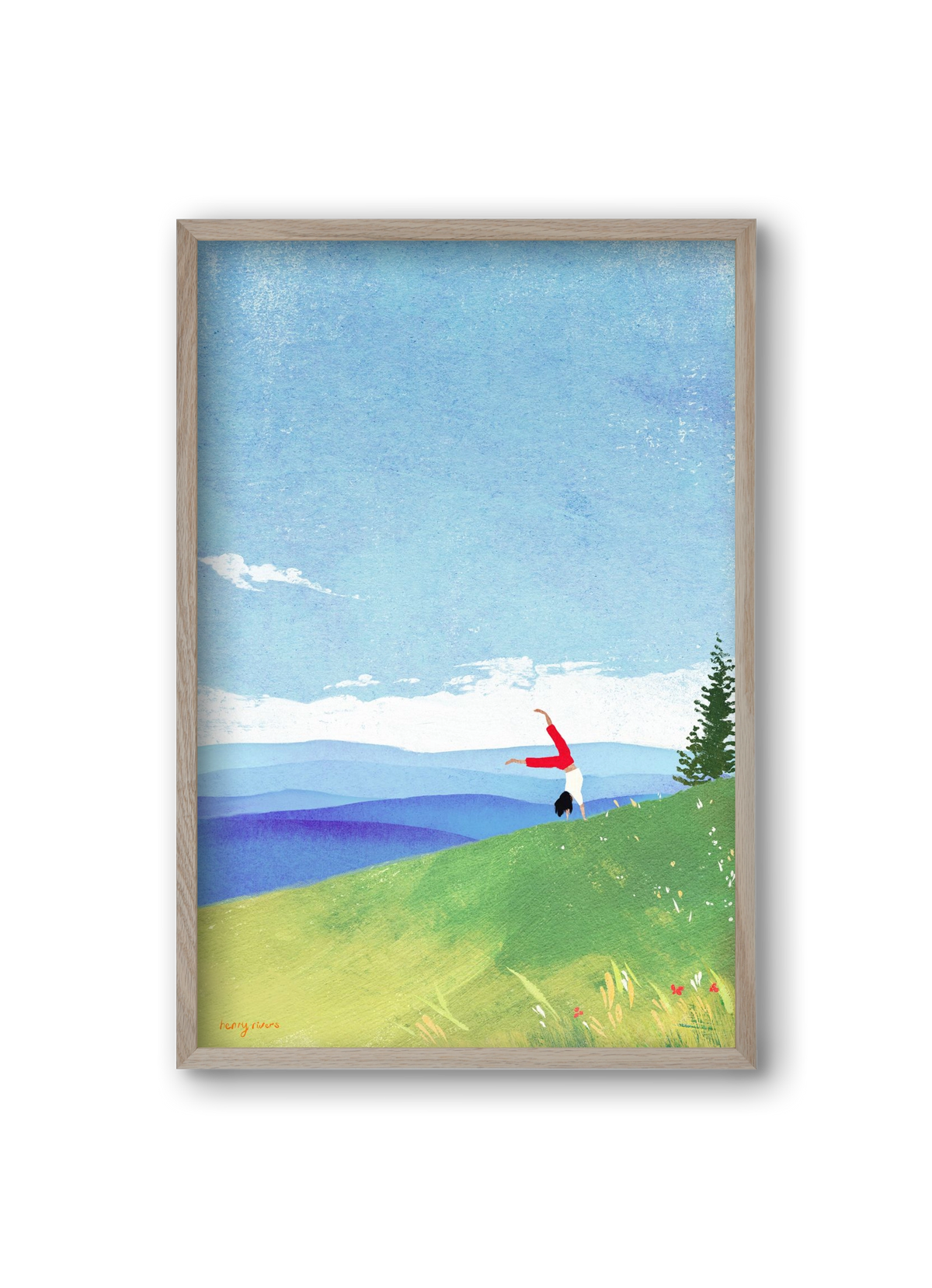 Cartwheel, 20x30 cm (20x30 cm), Tölgy keret