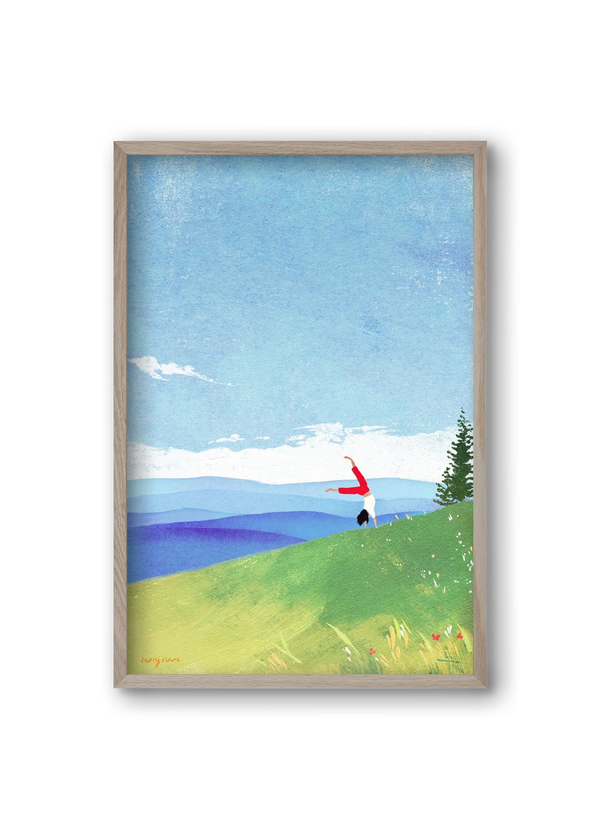 Cartwheel, 20x30 cm (20x30 cm), Tölgy keret