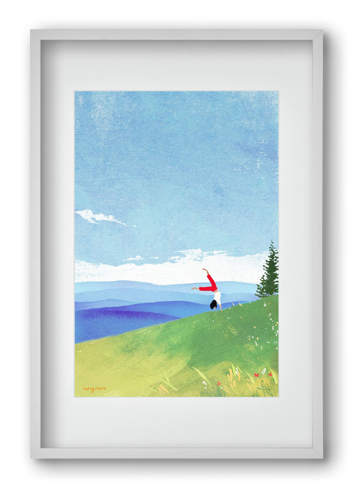 Cartwheel, 40x60 cm (30x45 cm), Fehér keret, paszpartuval