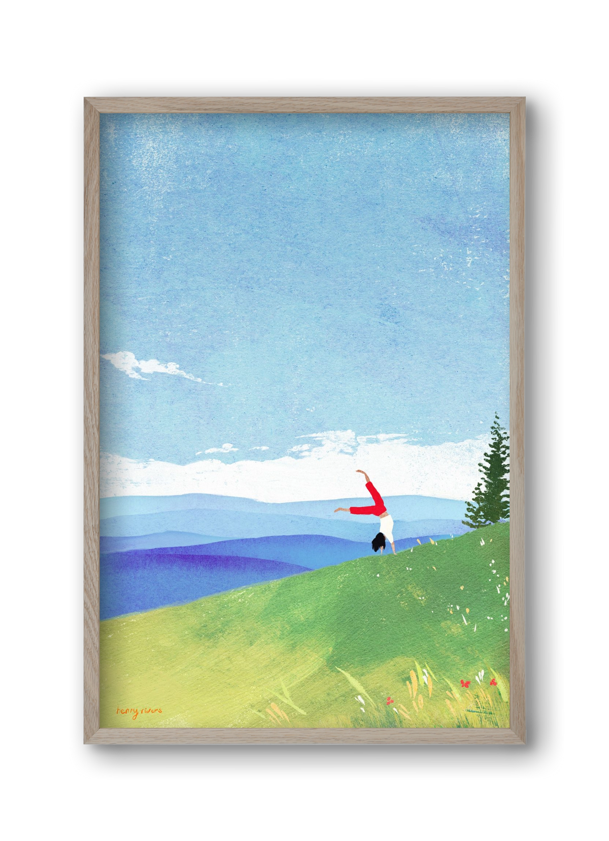 Cartwheel, 30x45 cm (30x45 cm), Tölgy keret