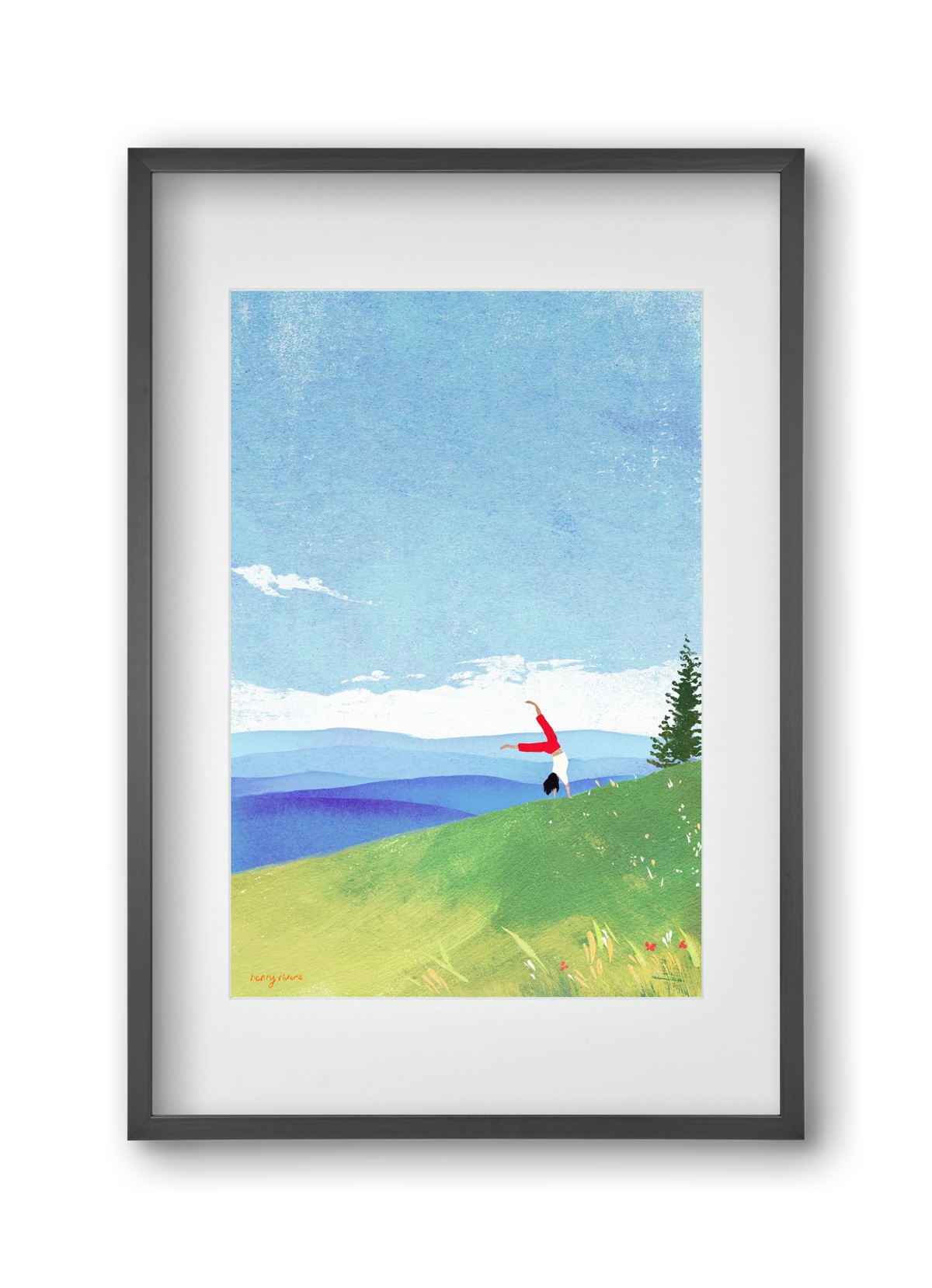 Cartwheel, 30x45 cm (20x30 cm), Fekete keret, paszpartuval