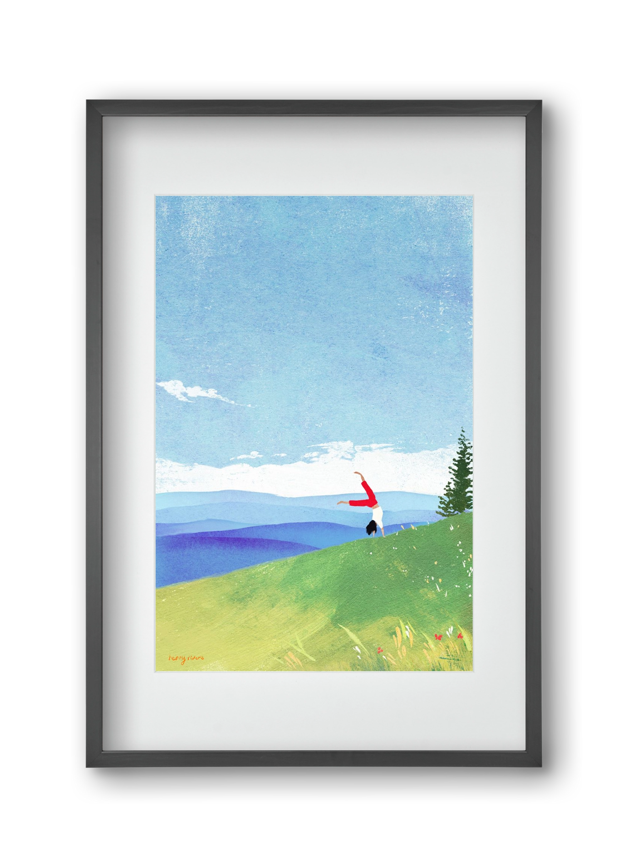 Cartwheel, 30x45 cm (20x30 cm), Fekete keret, paszpartuval