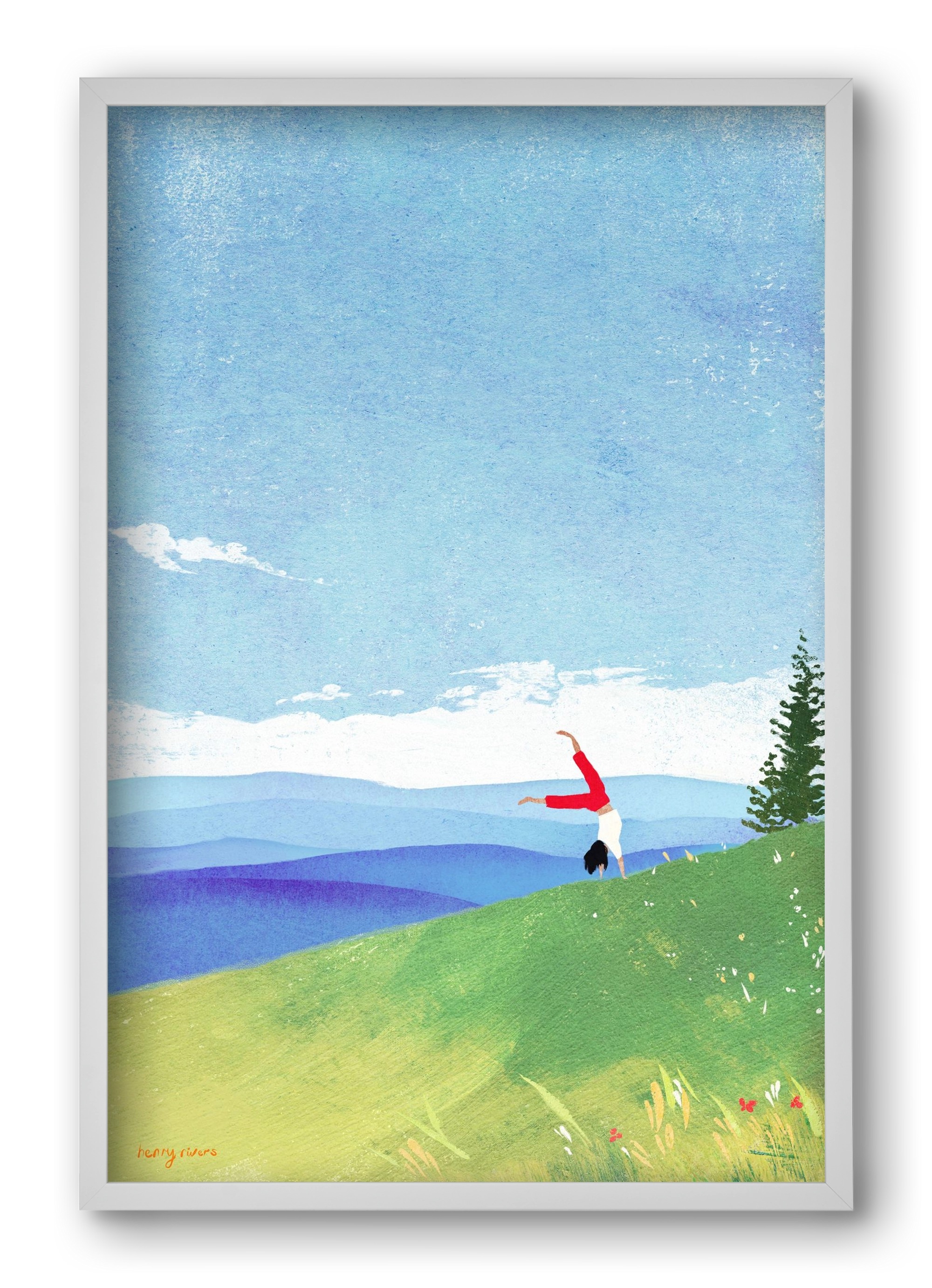 Cartwheel, 40x60 cm (40x60 cm), Fehér keret