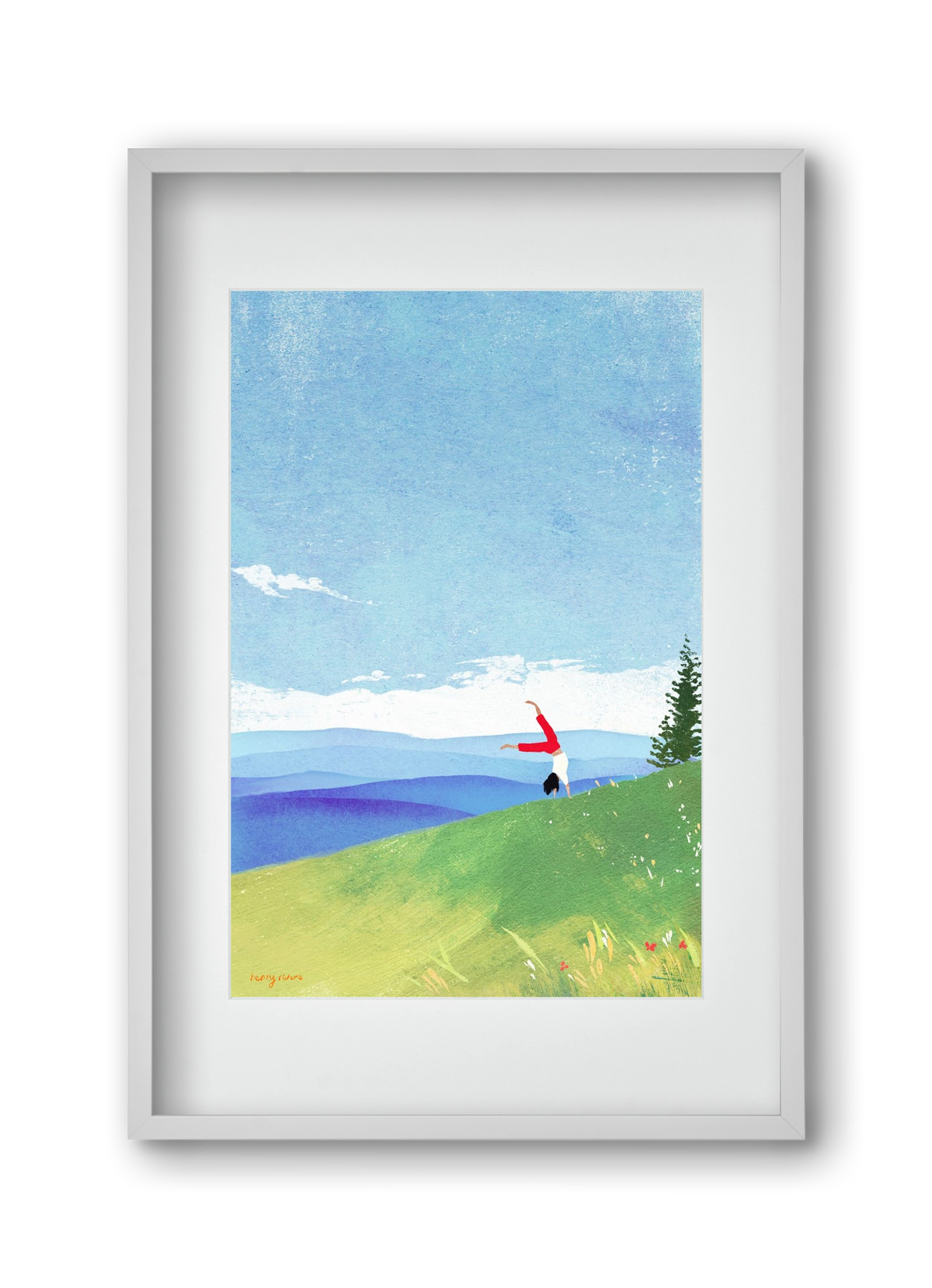 Cartwheel, 30x45 cm (20x30 cm), Fehér keret, paszpartuval