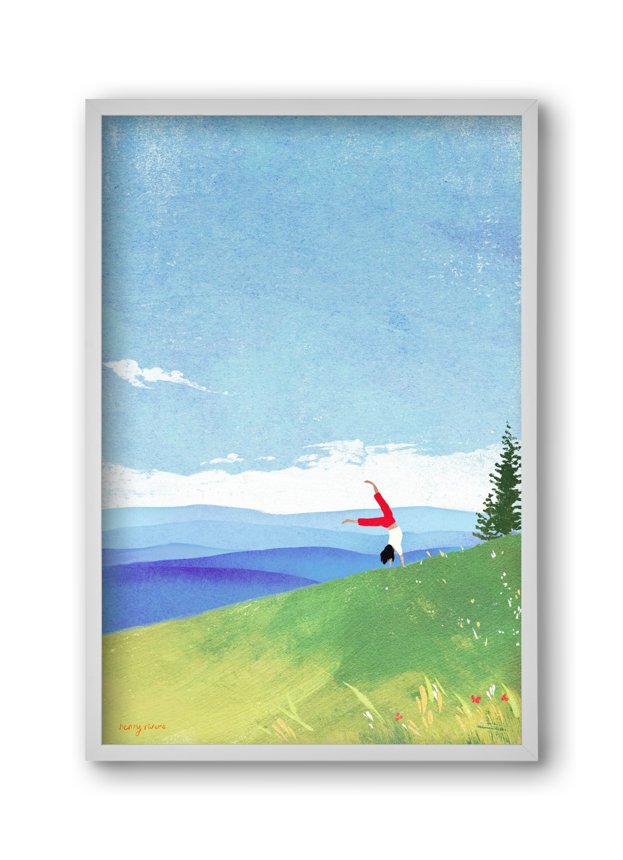 Cartwheel, 30x45 cm (30x45 cm), Fehér keret