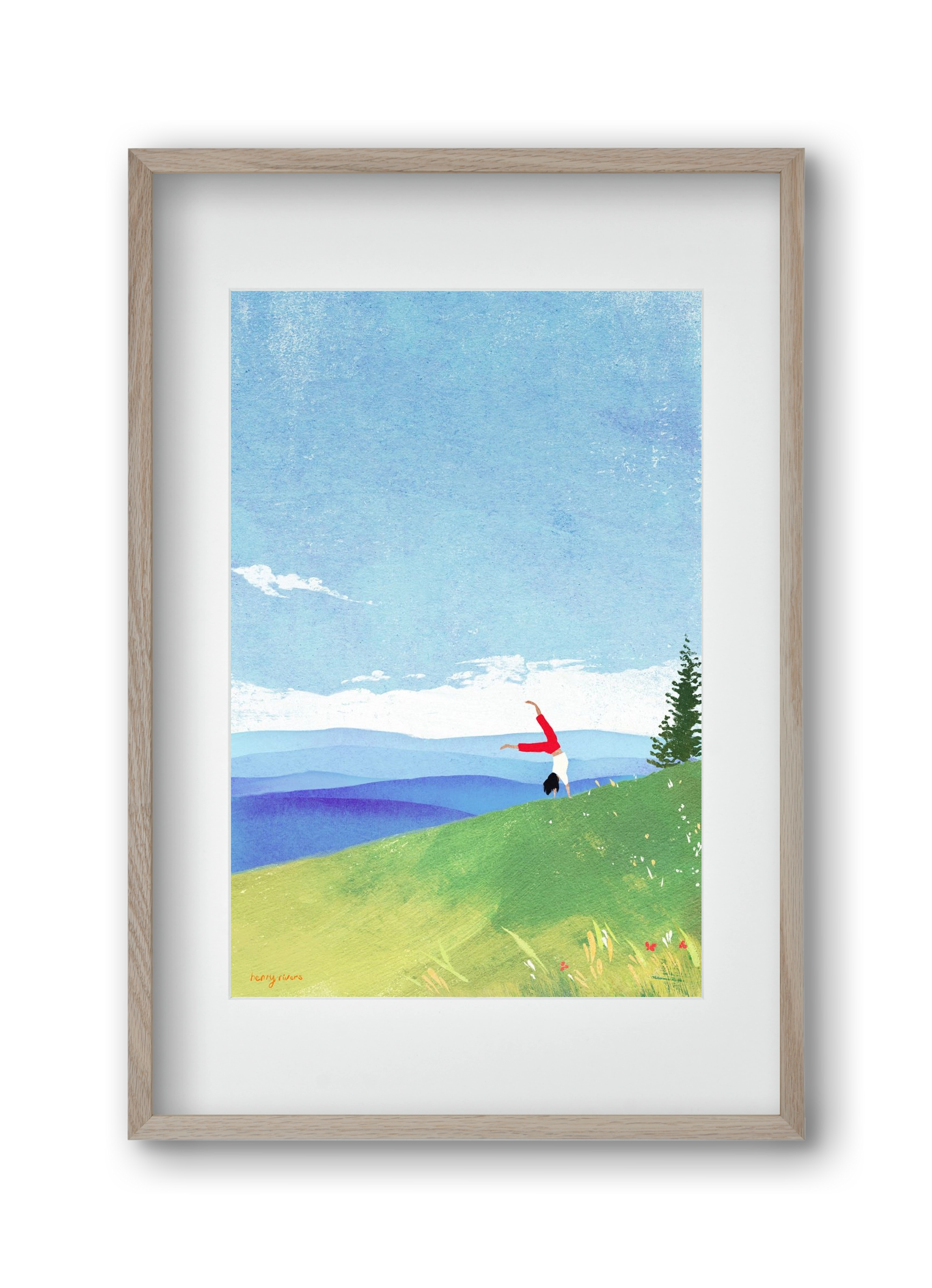 Cartwheel, 30x45 cm (20x30 cm), Tölgy keret, paszpartuval