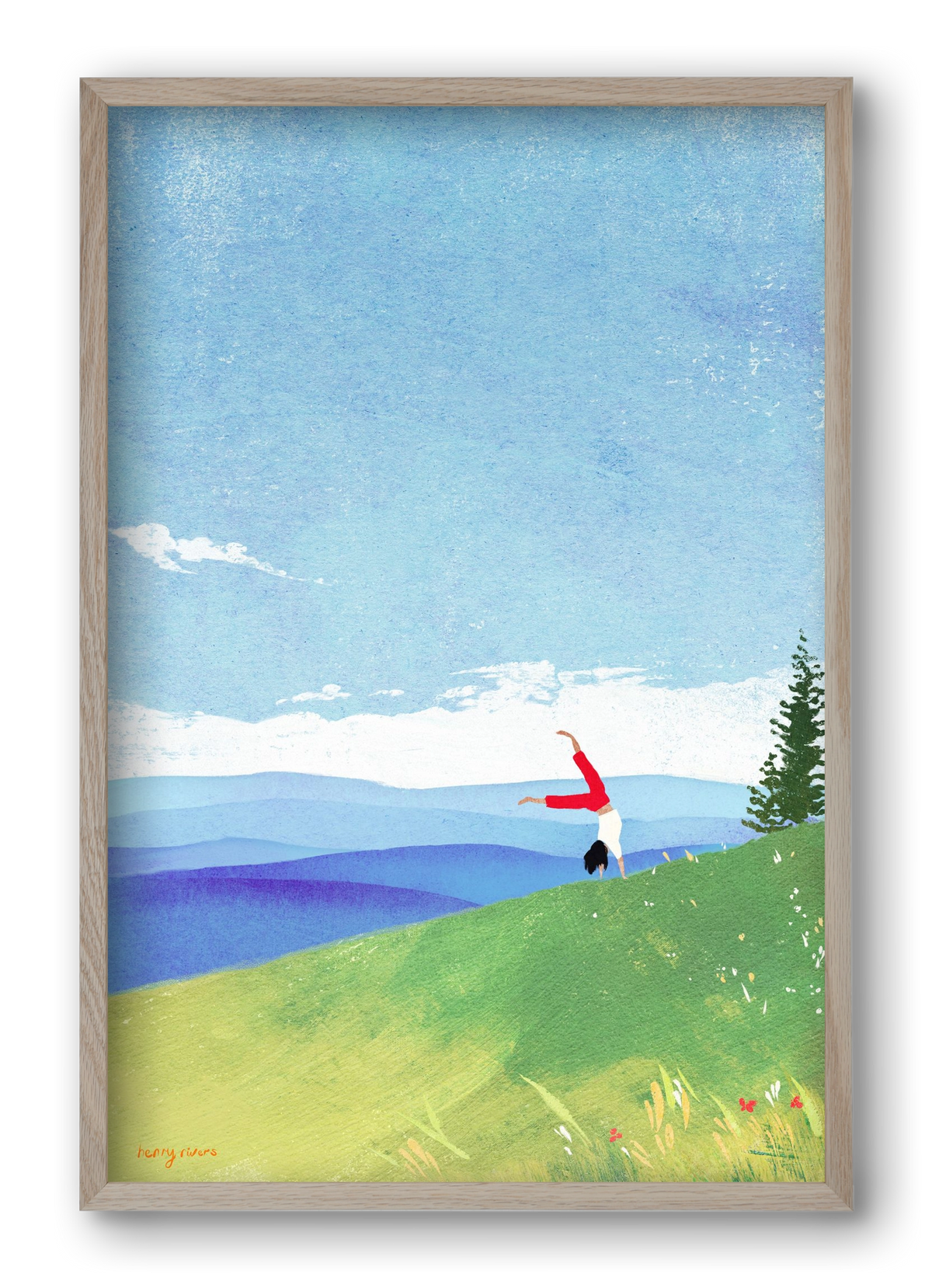 Cartwheel, 40x60 cm (40x60 cm), Tölgy keret