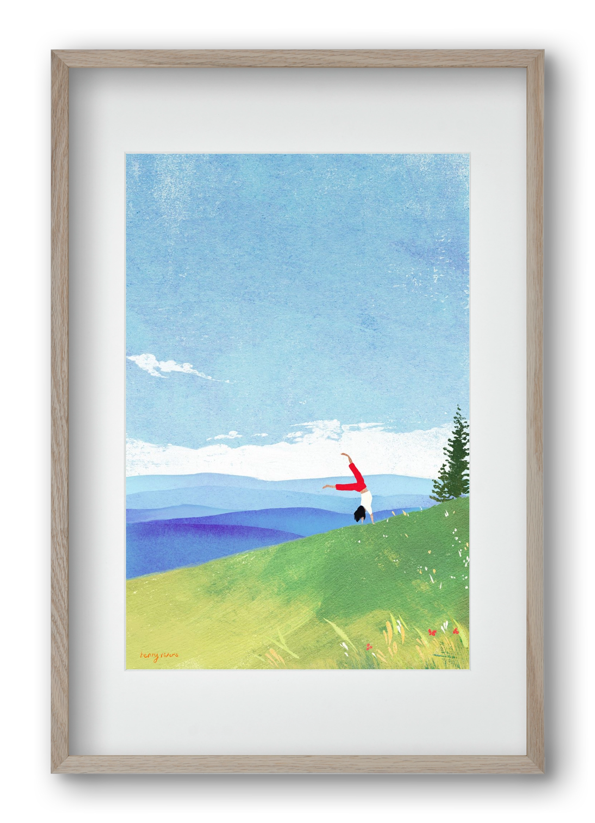 Cartwheel, 40x60 cm (30x45 cm), Tölgy keret, paszpartuval