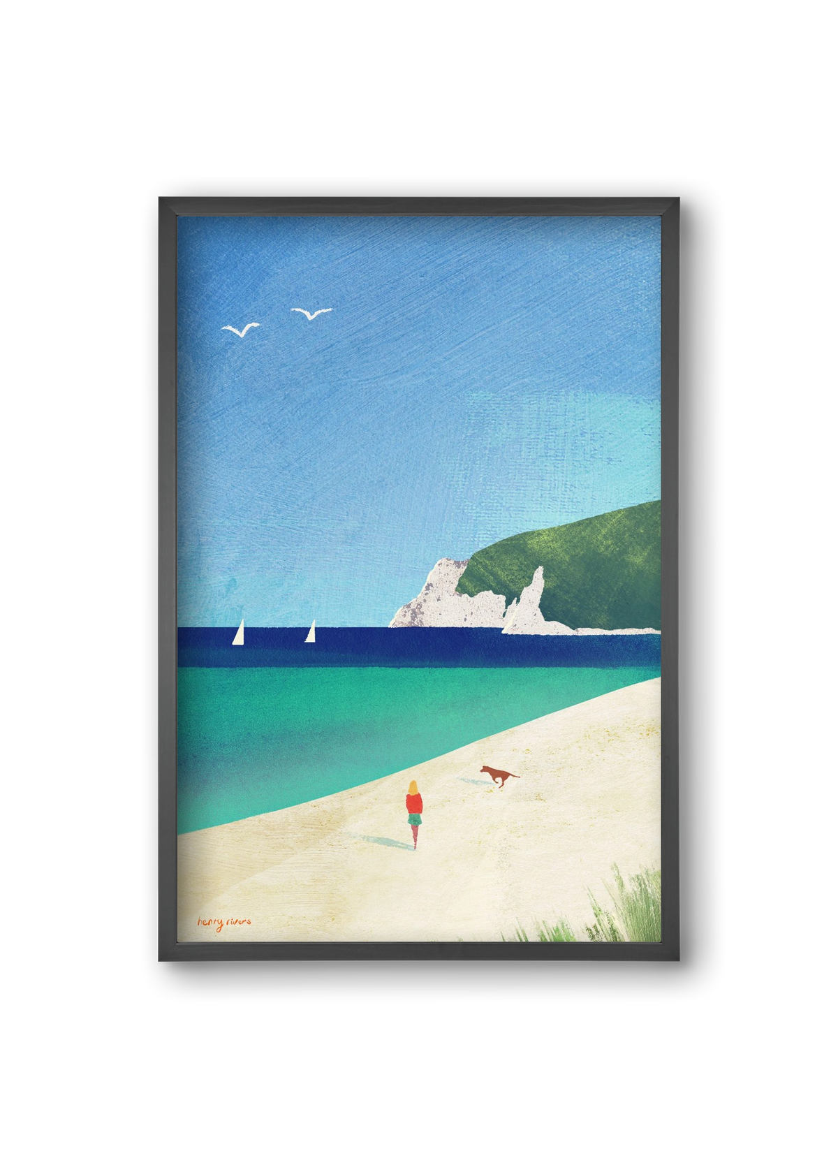 Beach girl IV, 20x30 cm (20x30 cm), Fekete keret