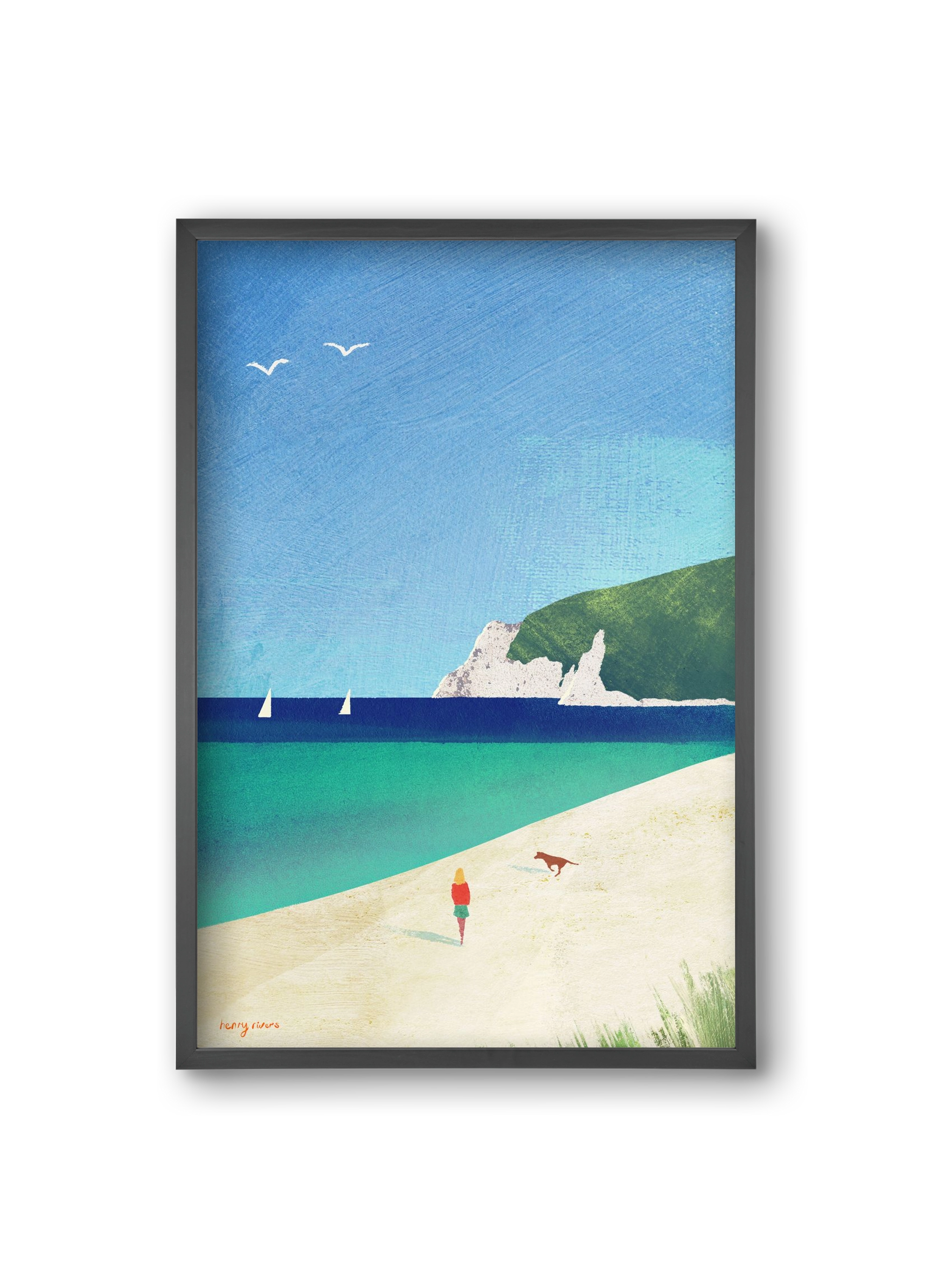 Beach girl IV, 20x30 cm (20x30 cm), Fekete keret