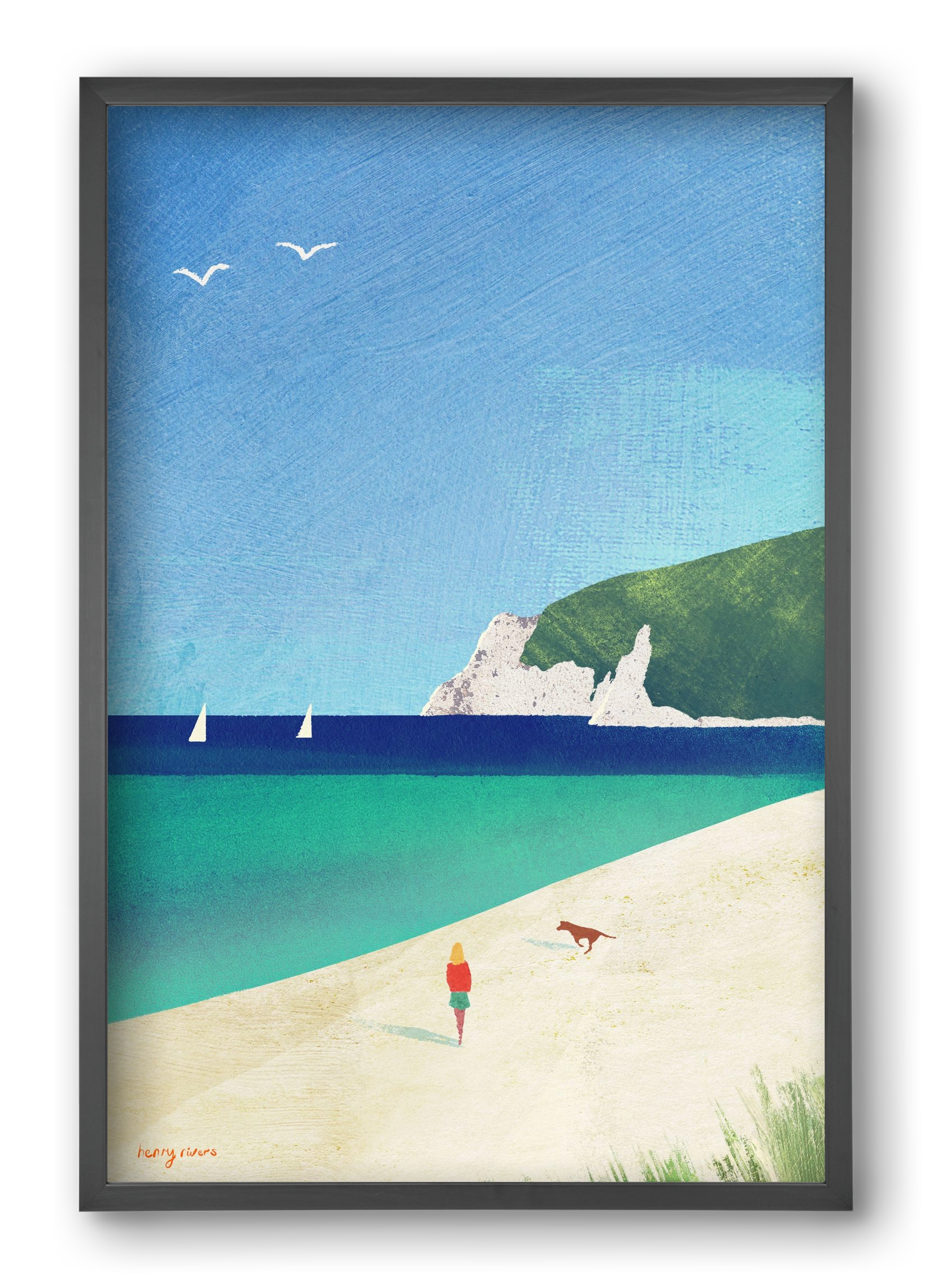 Beach girl IV, 40x60 cm (40x60 cm), Fekete keret