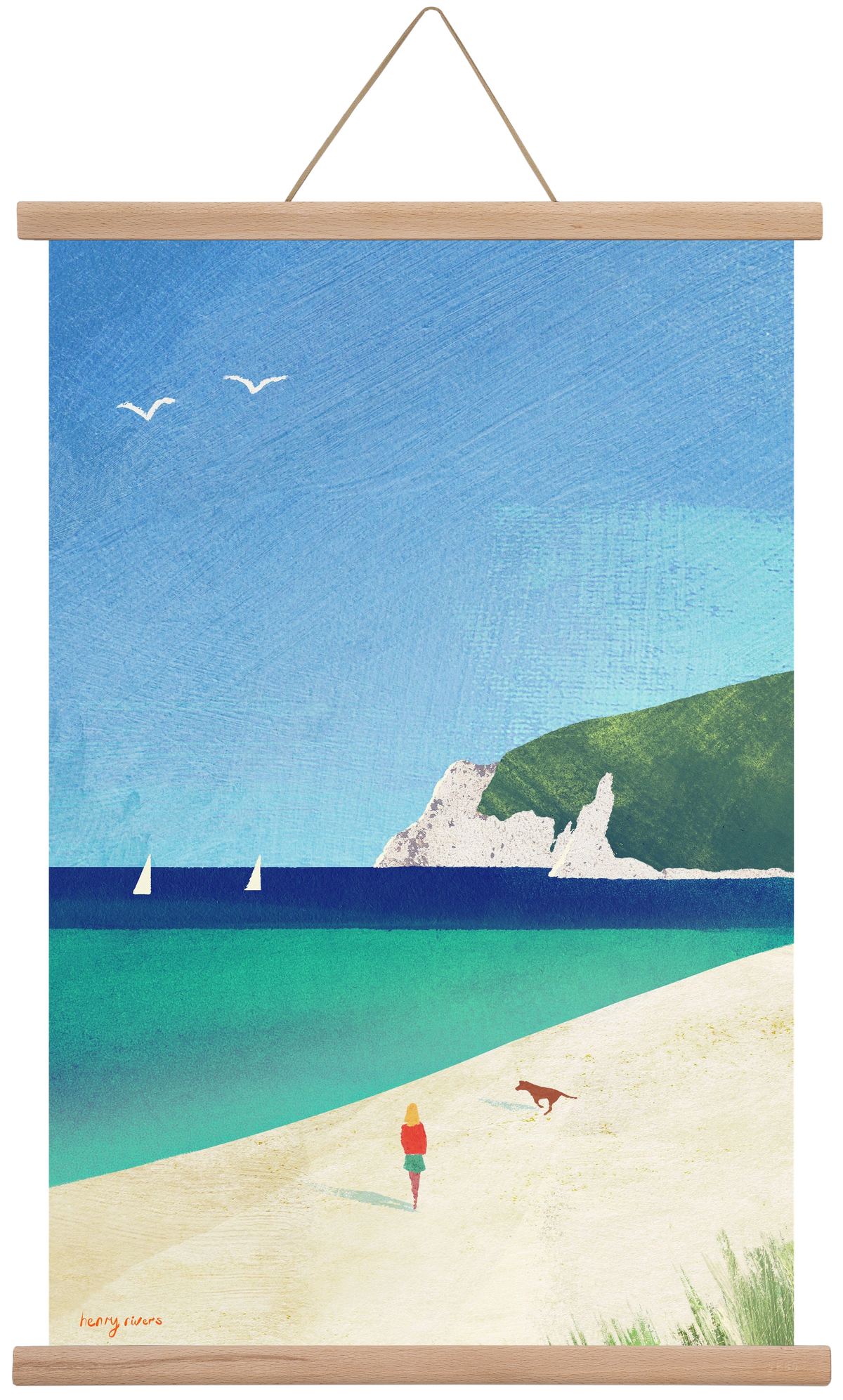 Beach girl IV, 40x60 cm (40x60 cm), Tölgy akasztó