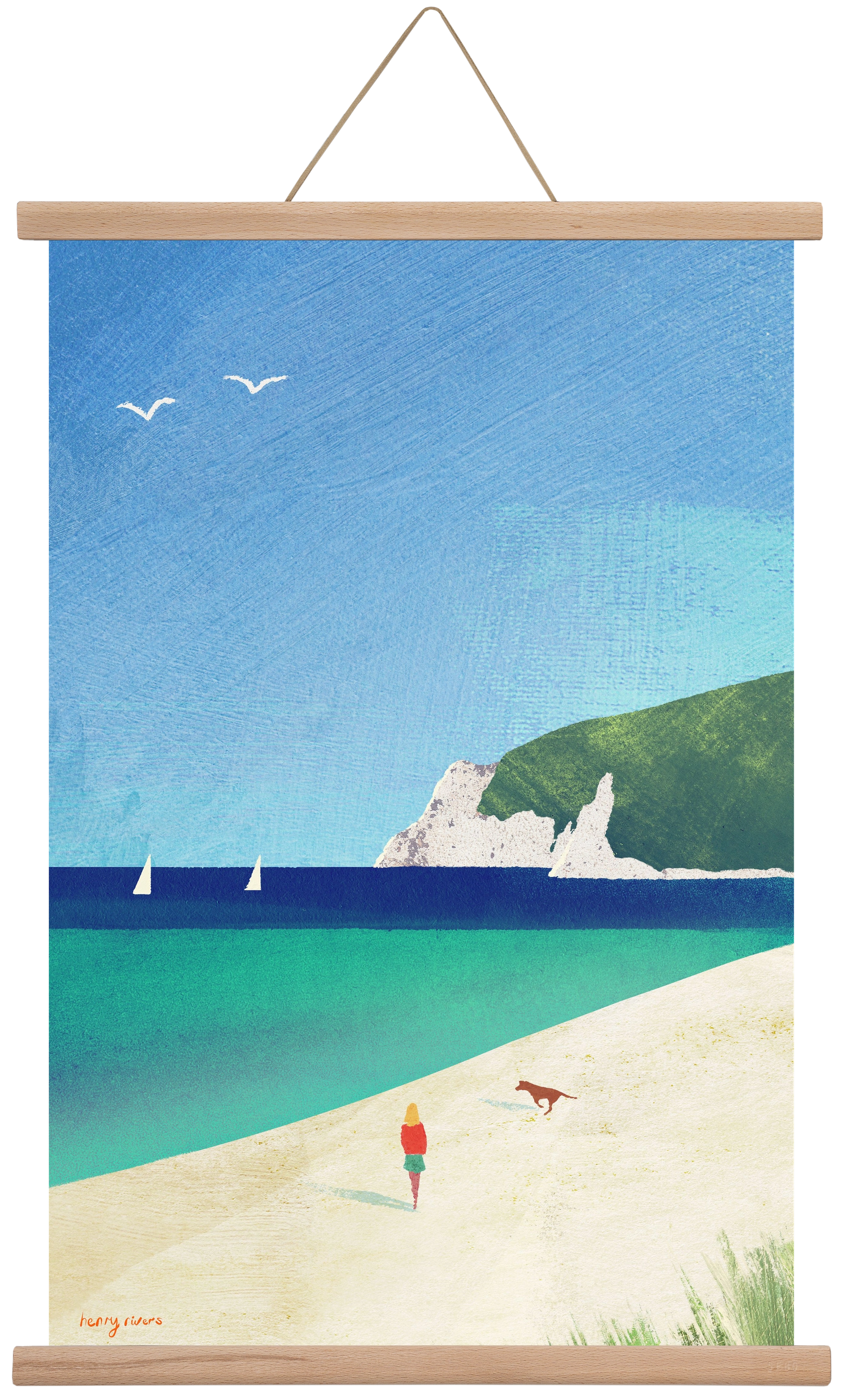 Beach girl IV, 40x60 cm (40x60 cm), Tölgy akasztó