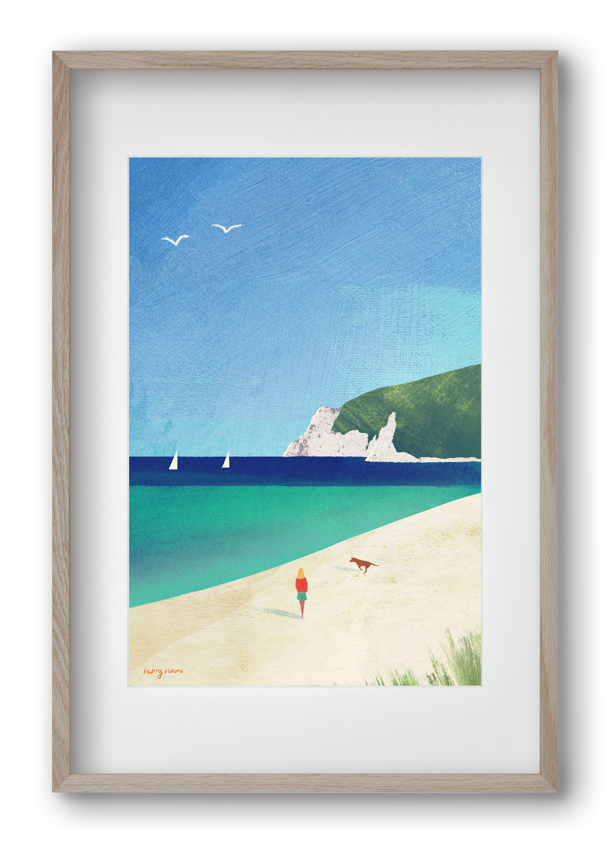 Beach girl IV, 40x60 cm (30x45 cm), Tölgy keret, paszpartuval