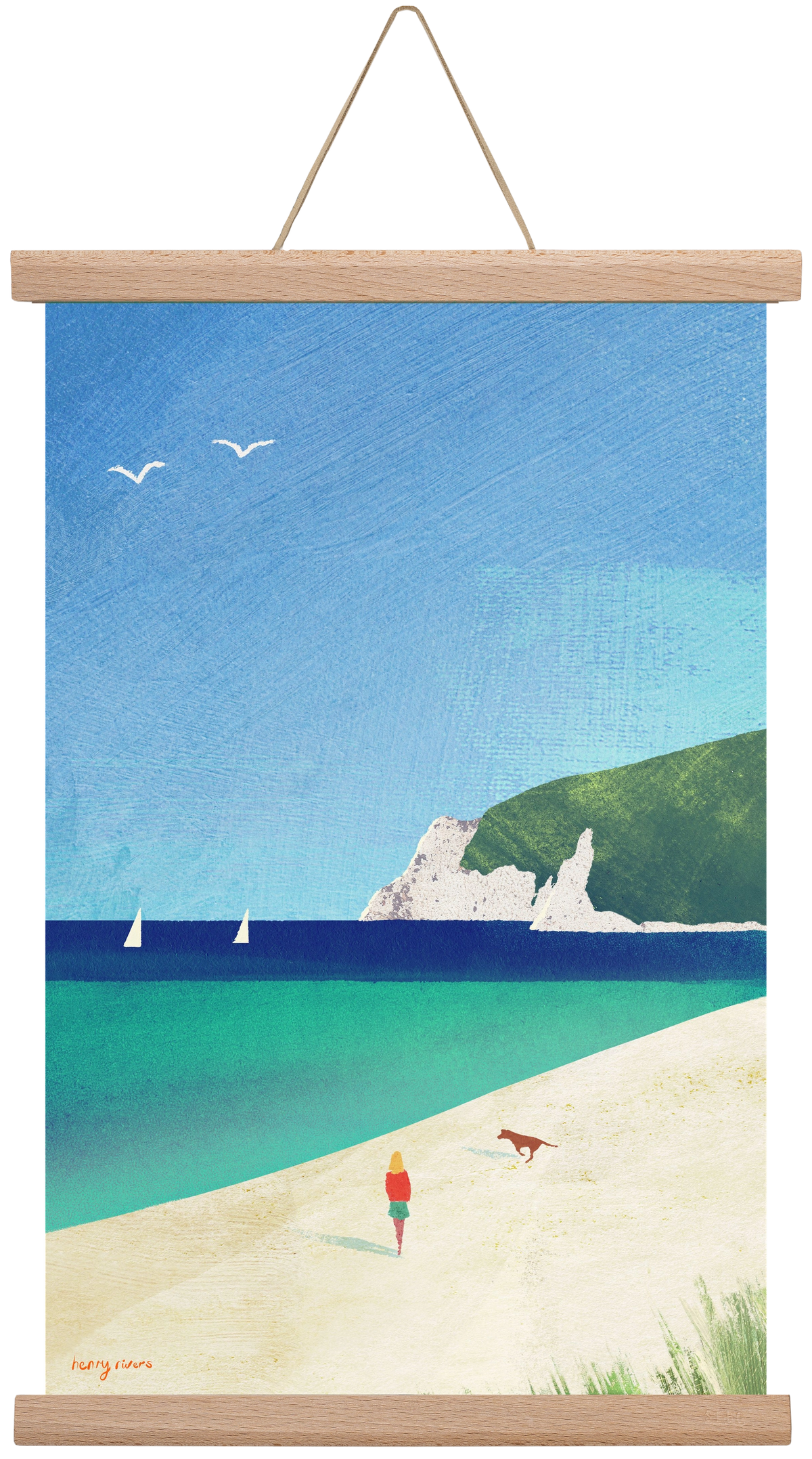 Beach girl IV, 30x45 cm (30x45 cm), Tölgy akasztó