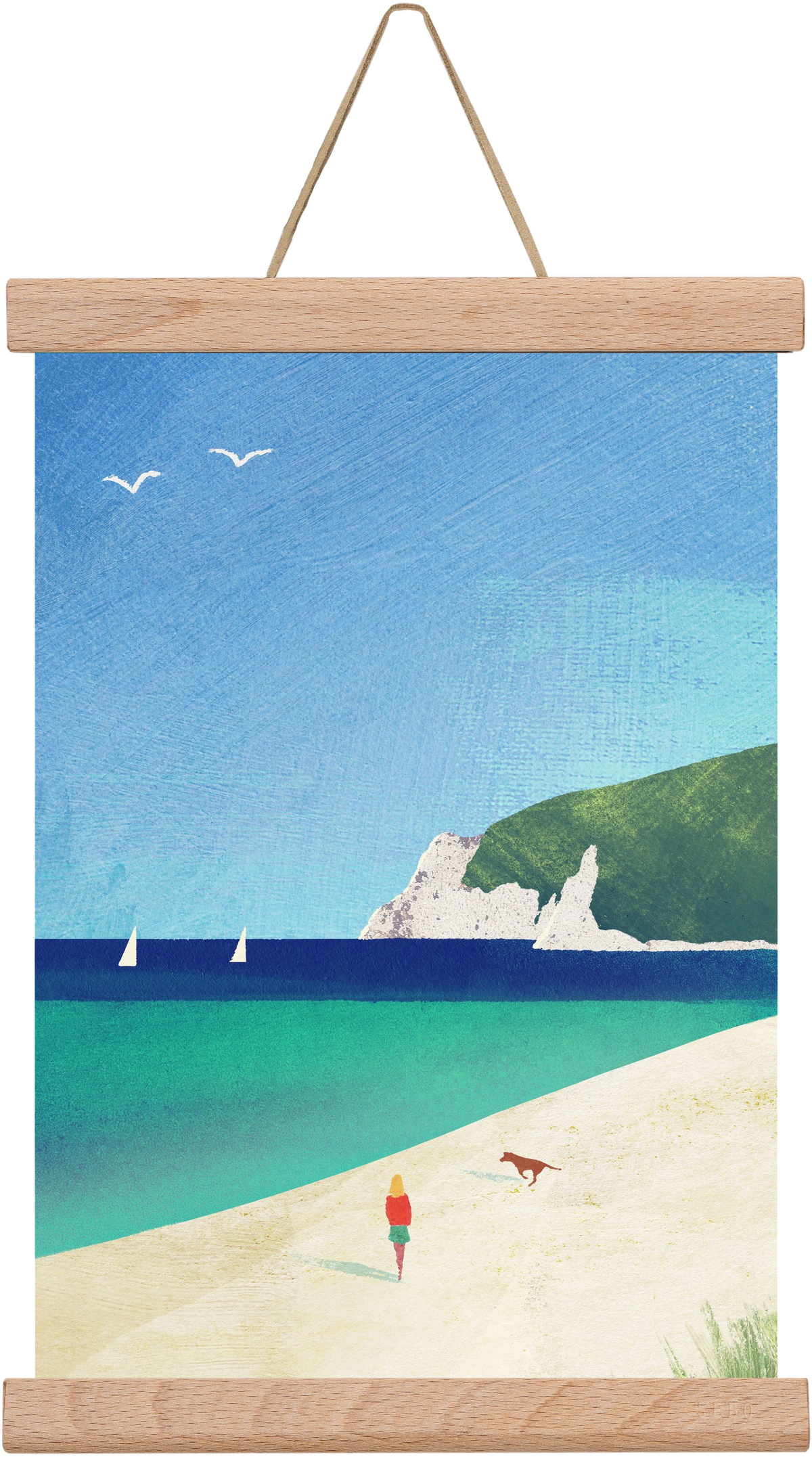 Beach girl IV, 20x30 cm (20x30 cm), Tölgy akasztó