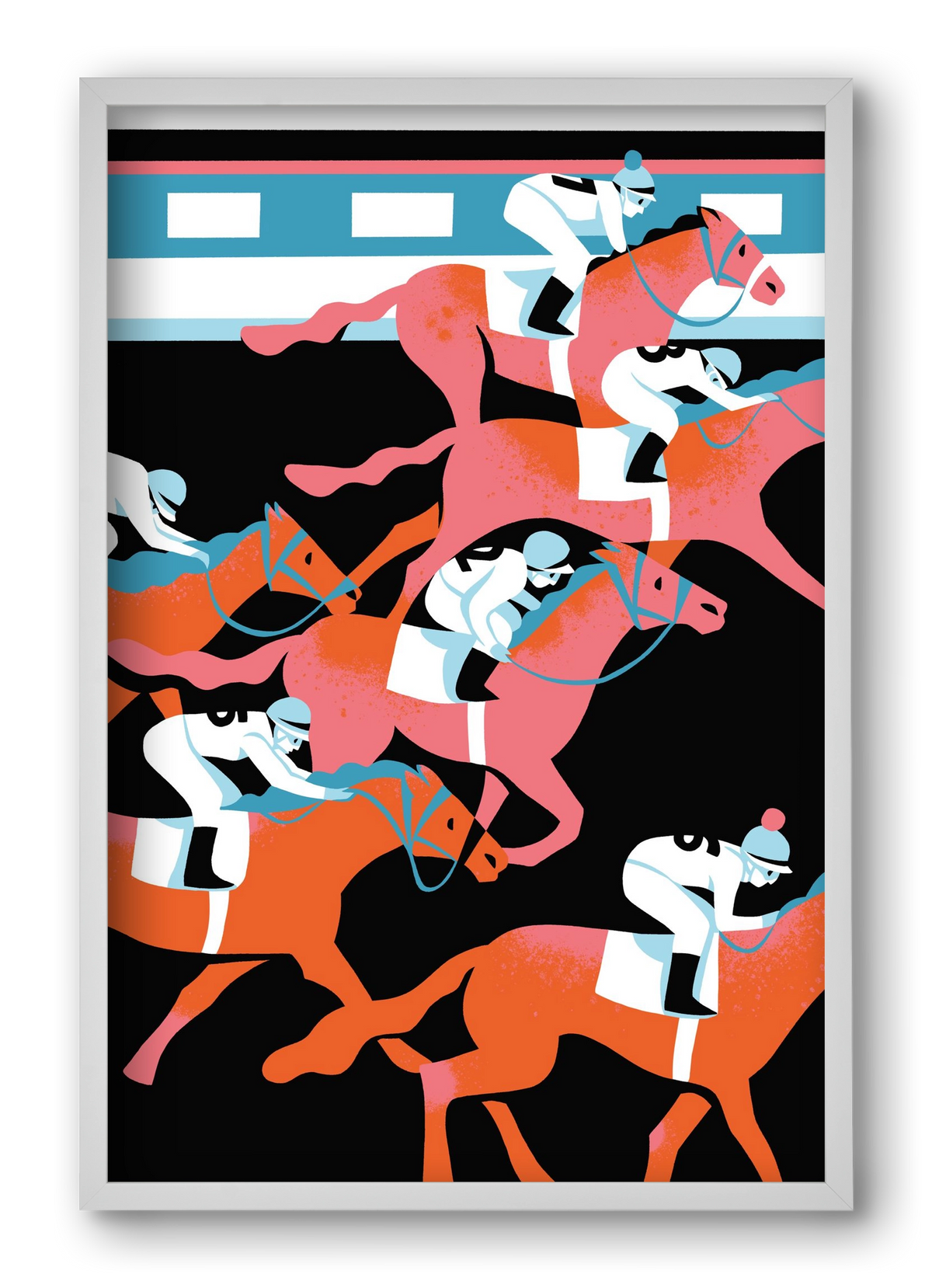 Derby, 40x60 cm (40x60 cm), Fehér keret