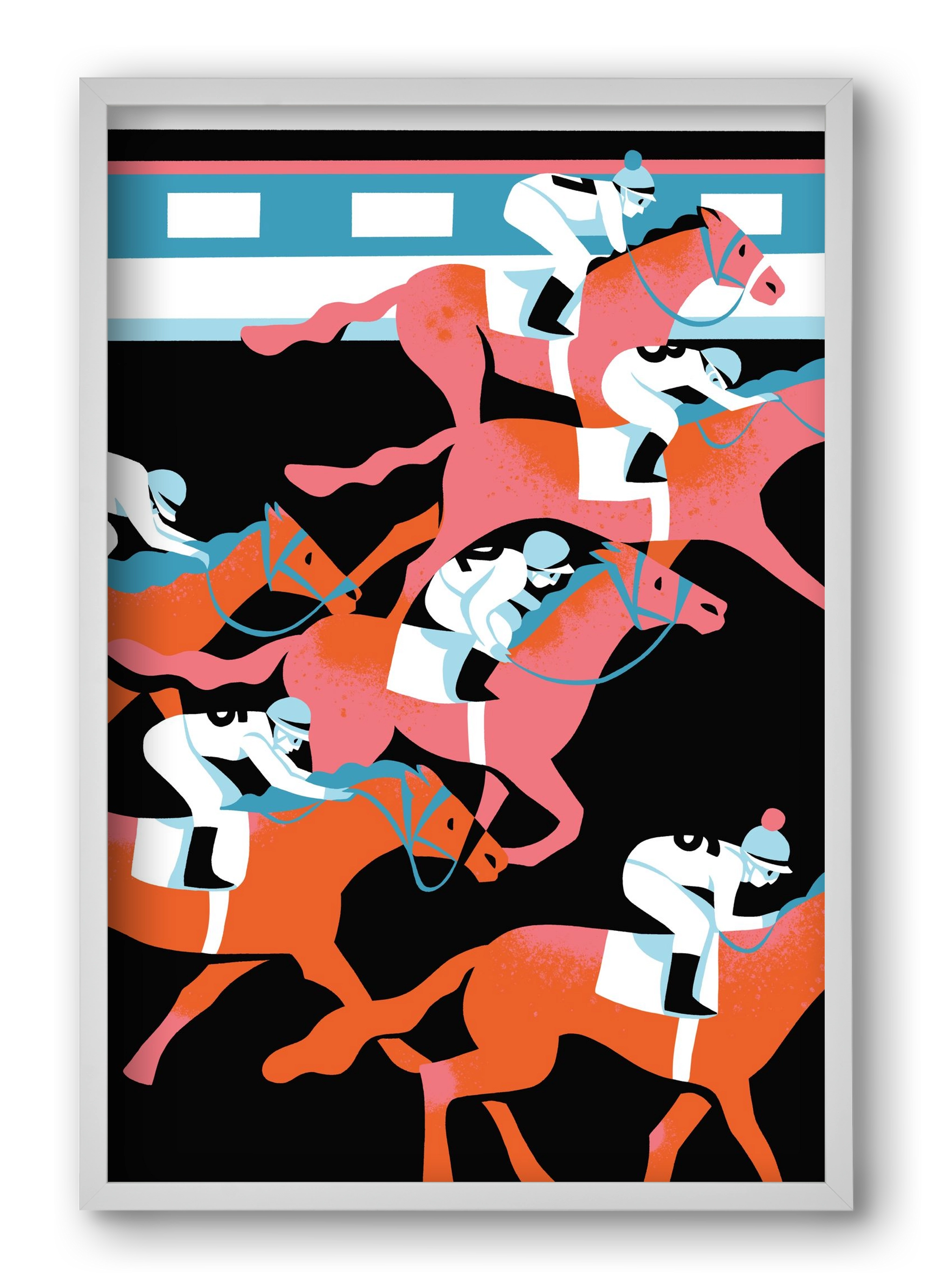 Derby, 40x60 cm (40x60 cm), Fehér keret