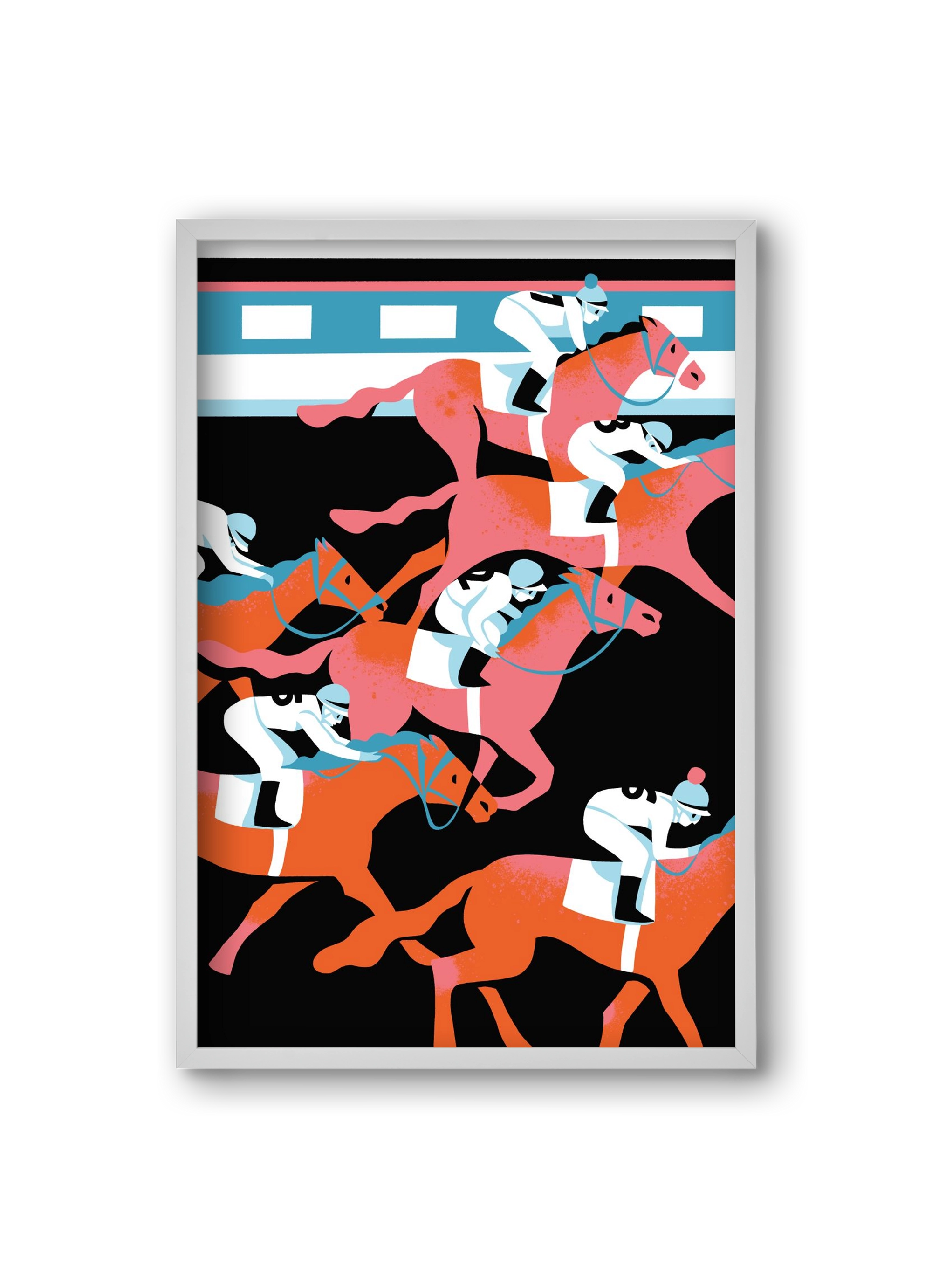 Derby, 20x30 cm (20x30 cm), Fehér keret