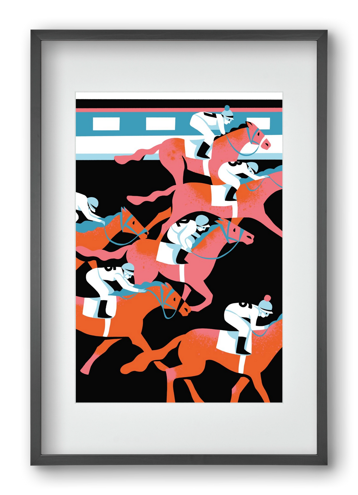 Derby, 40x60 cm (30x45 cm), Fekete keret, paszpartuval